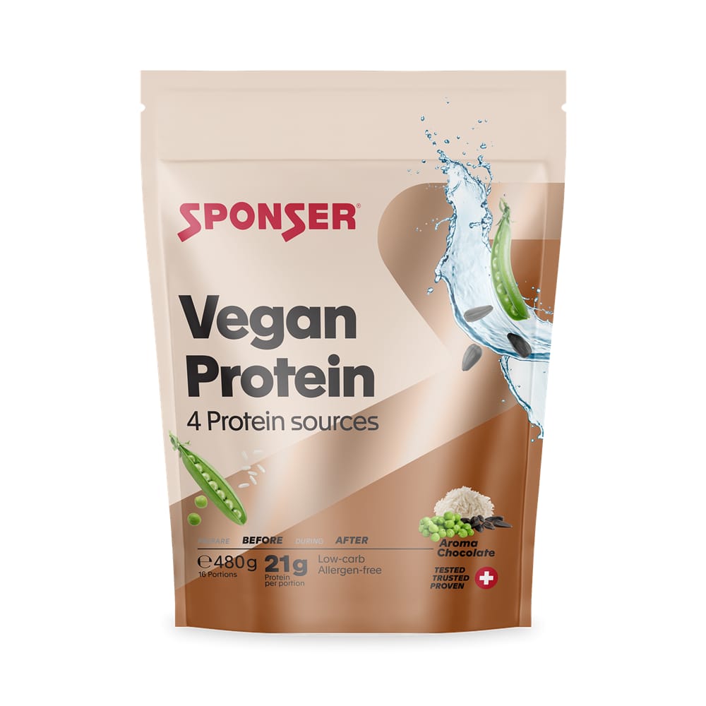 Image of Sponser Vegan Chocolate 480 g Proteinpulver Braun, Herren, Größe: 0