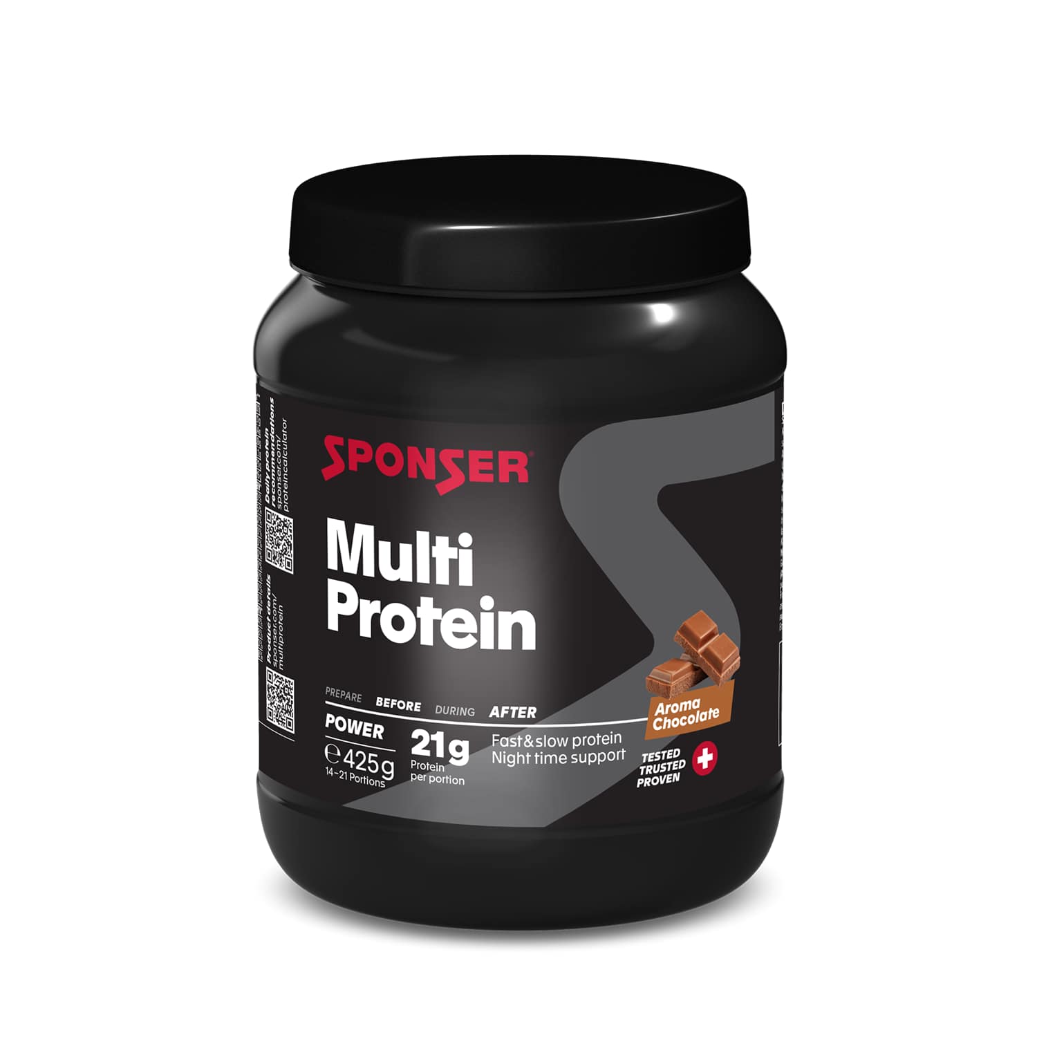 Sponser Multi Protein Chocolate 425 g Proteinpulver Braun, Herren, Größe: 0