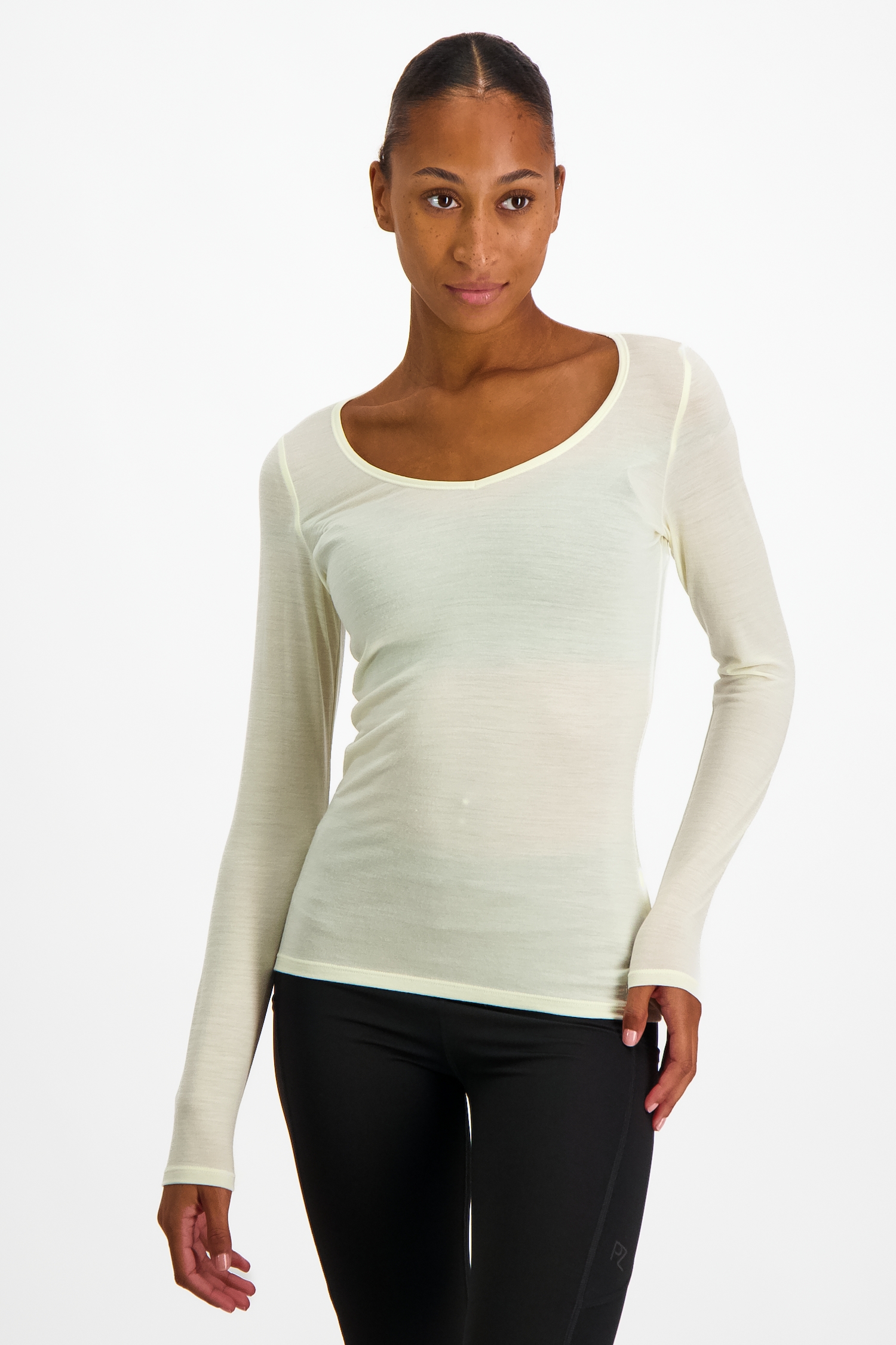 icebreaker Merino 150 Siren Sweetheart Damen Thermo Longsleeve Weiss, Damen, Größe: XL