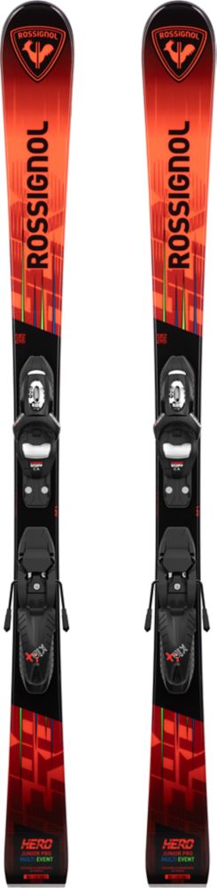 Rossignol Hero Multi-Event 120-130 Kinder Ski Set 24/25 Schwarz, , Größe: 120