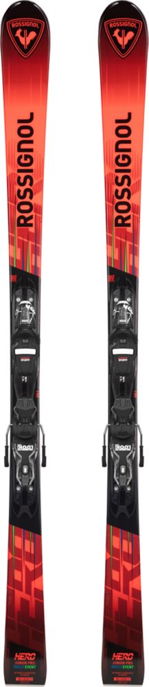 Rossignol Hero Multi-Event 140-150 Kinder Ski Set 24/25 Schwarz, , Größe: 150