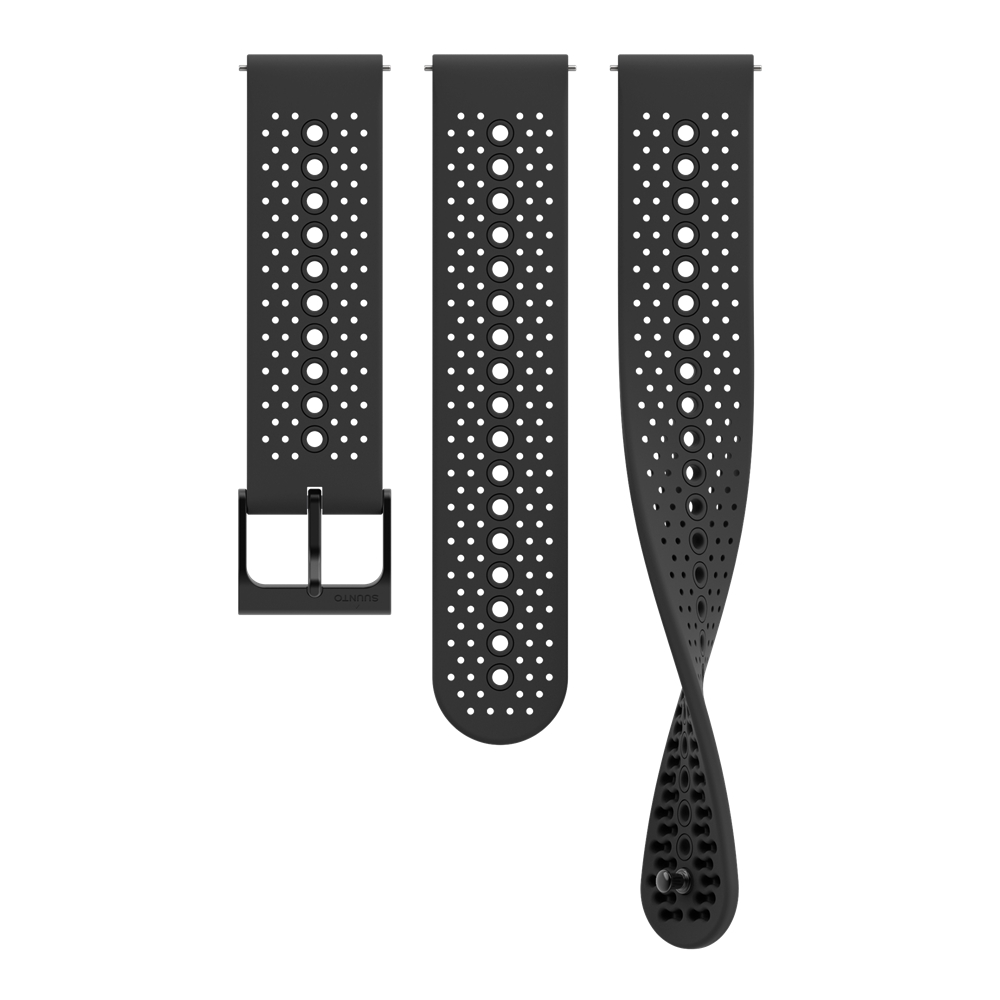 Image of Suunto 22 mm Athletic Silicon Uhrenarmband Schwarz, Herren, Größe: 0