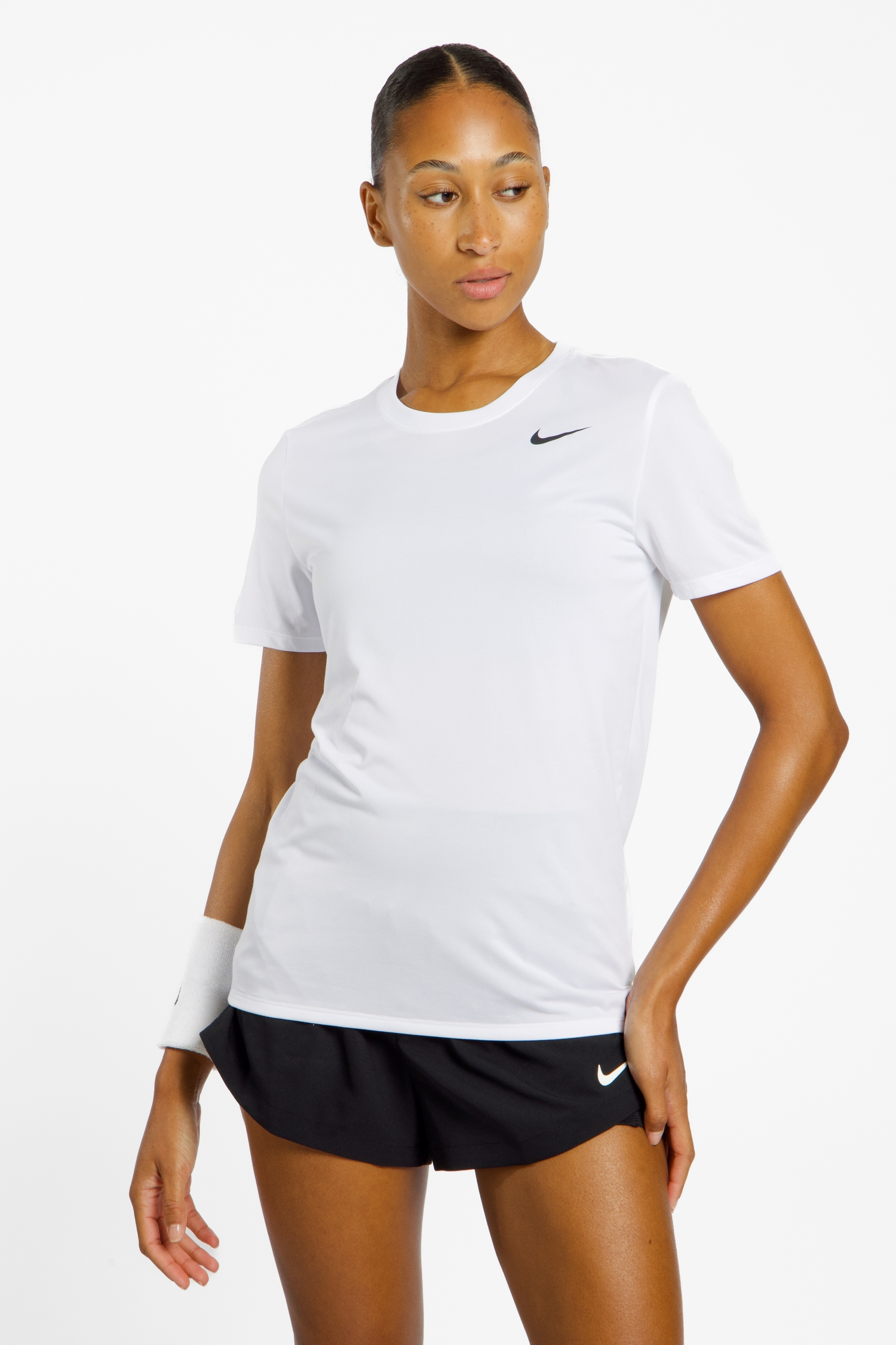 Image of Nike Dri-FIT Damen T-Shirt Weiss, Damen, Größe: L