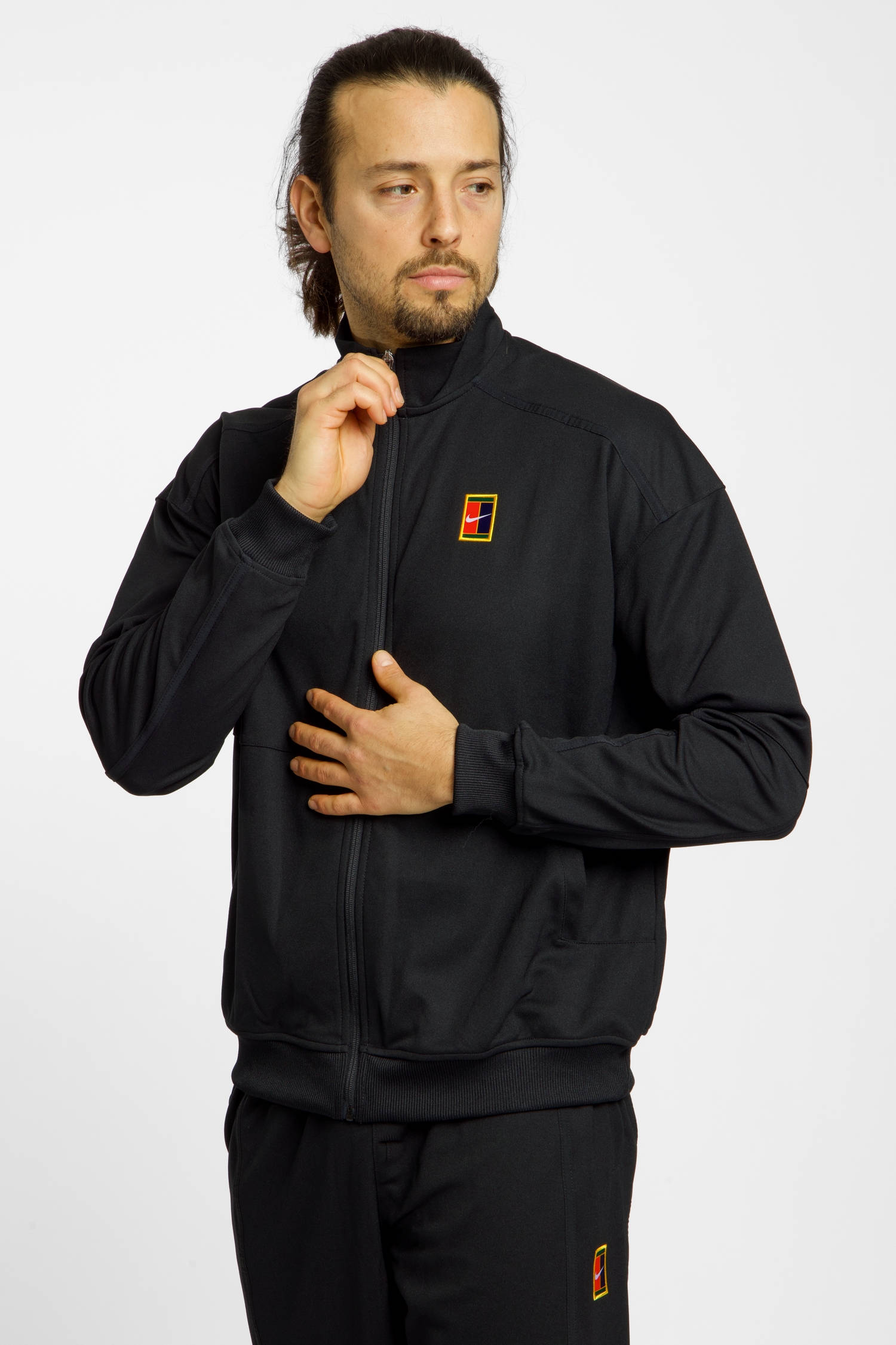 Image of Nike Court Heritage Herren Trainingsjacke Schwarz, Herren, Größe: L