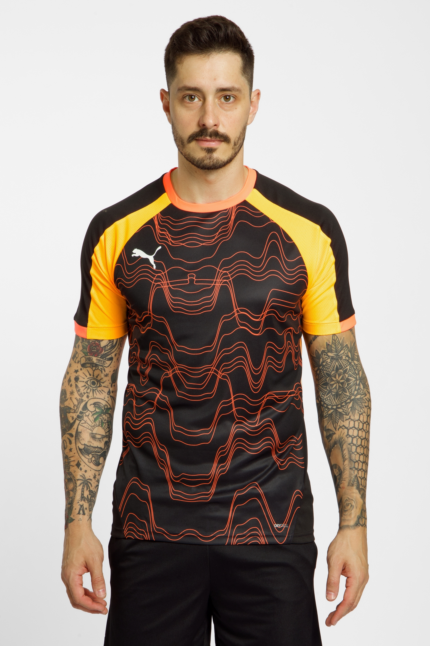 Image of PUMA individualLIGA Graphic Herren T-Shirt Schwarz, Herren, Größe: S