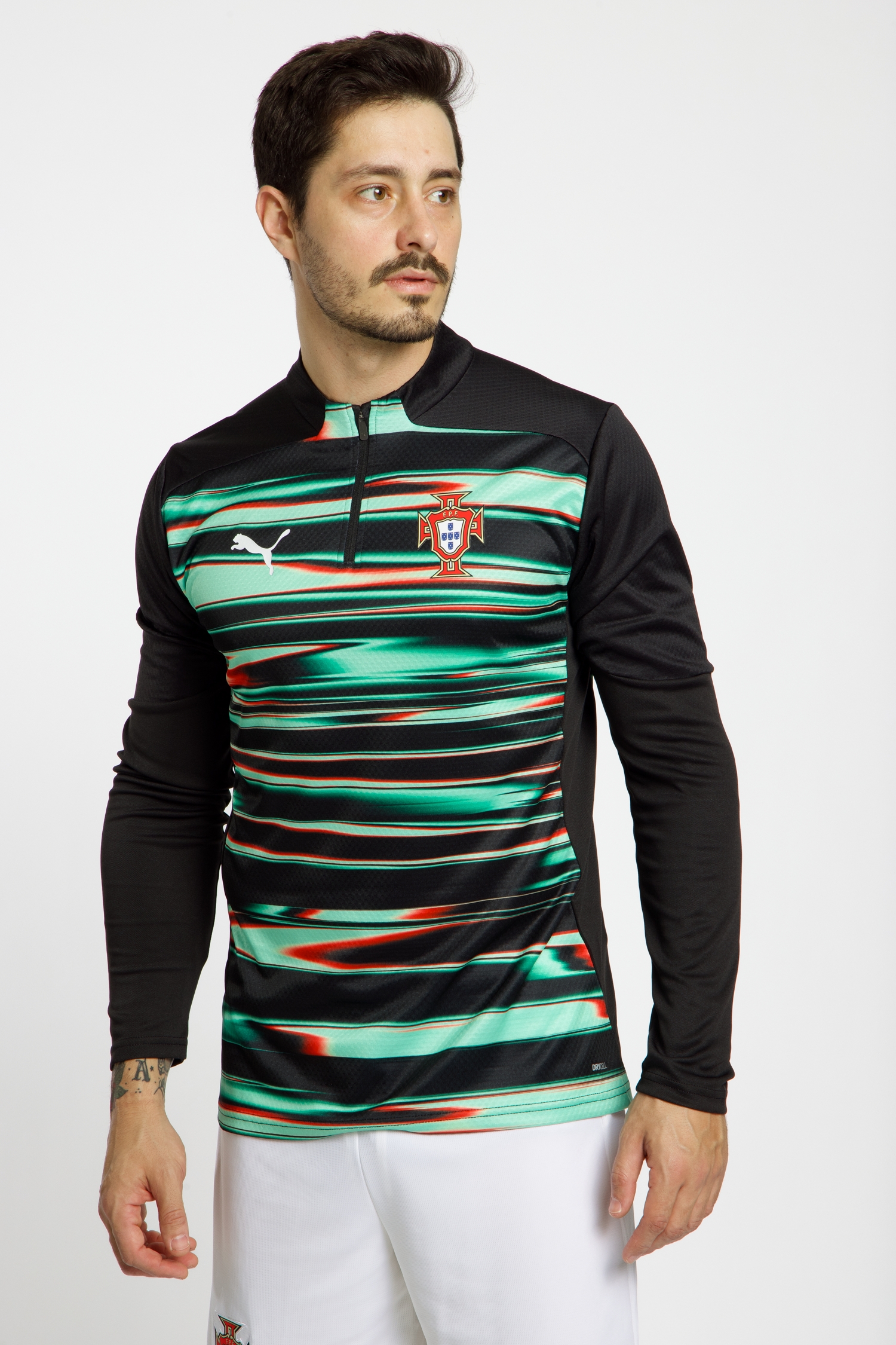 Image of PUMA Portugal Prematch Herren Longsleeve 2025 Schwarz, Herren, Größe: L
