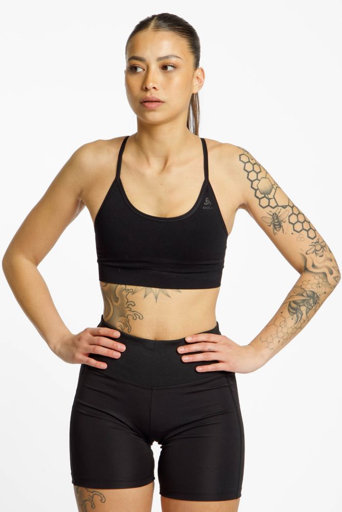 Image of Odlo Seamless Low Reversible Damen Sport-BH Schwarz, Damen, Größe: L