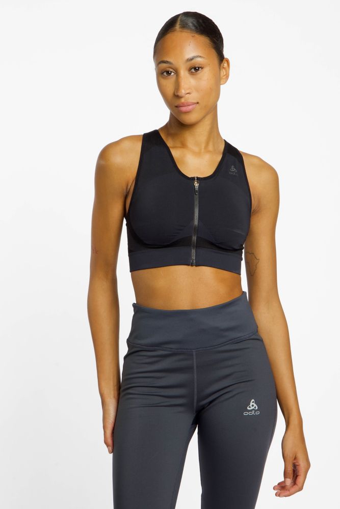 Image of Odlo Seamless High Damen Sport-BH Schwarz, Damen, Größe: L