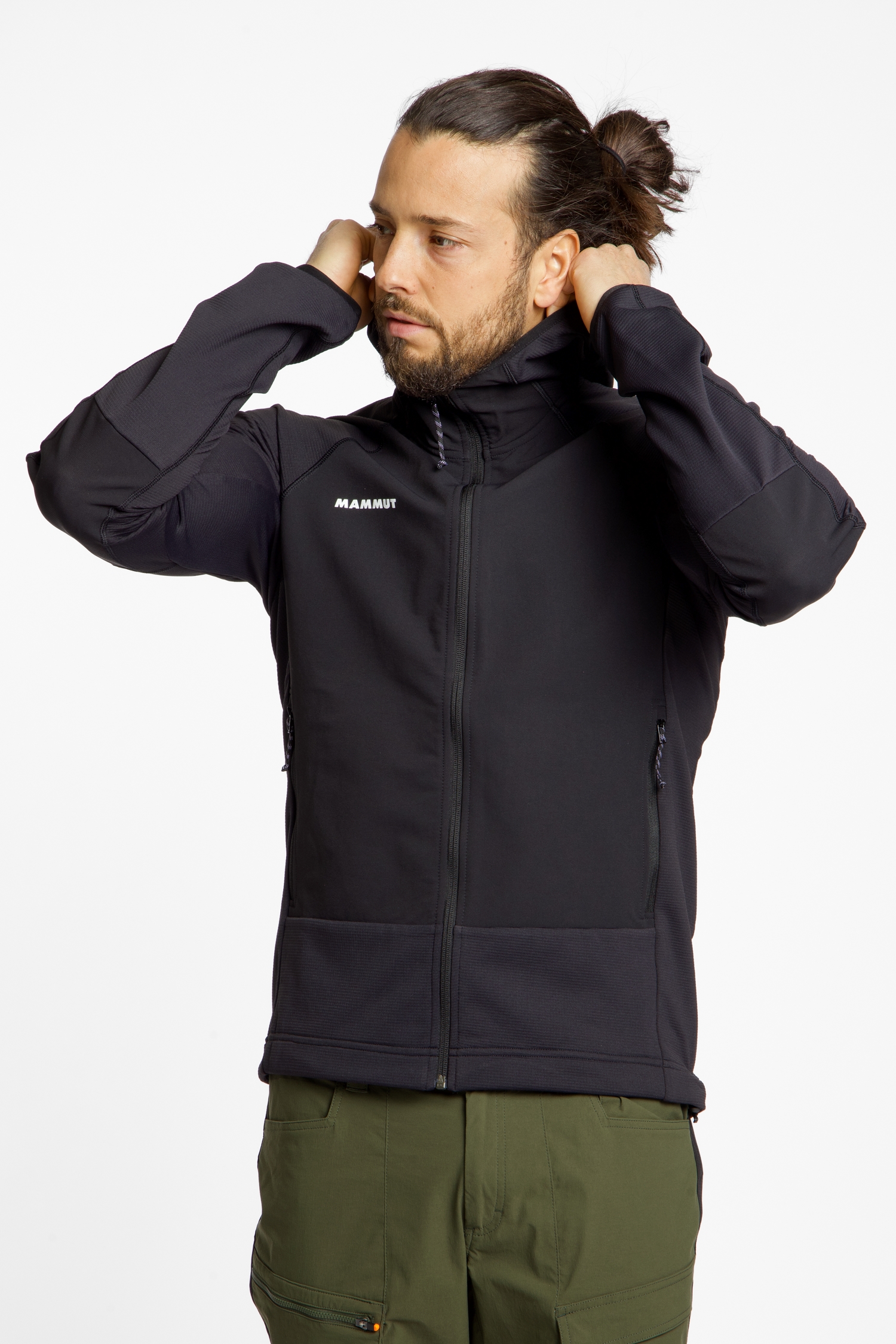 MAMMUT Massone Hooded Herren Midlayer Schwarz, Herren, Größe: L