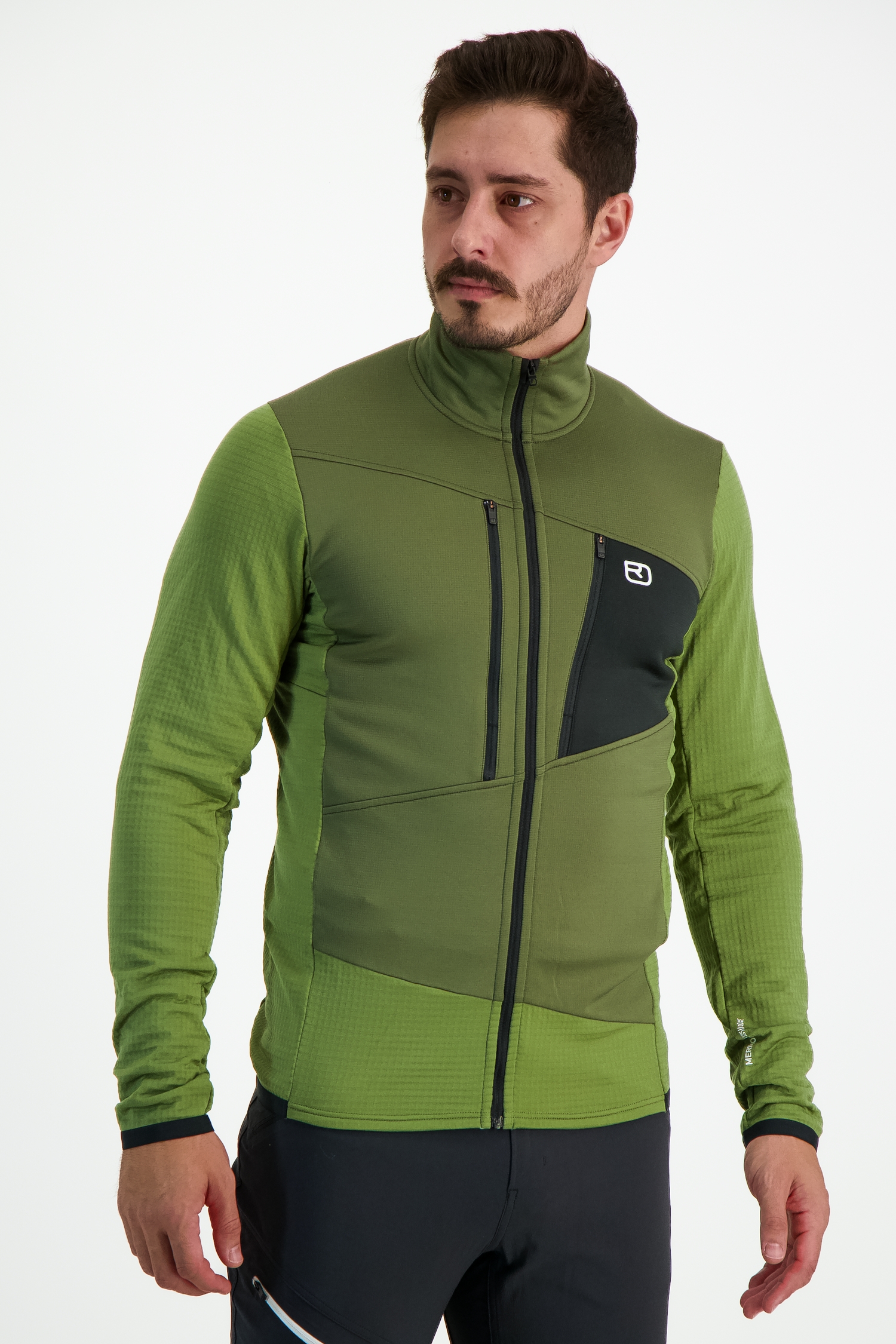 Image of Ortovox Fleece Grid Herren Midlayer Grün, Herren, Größe: M