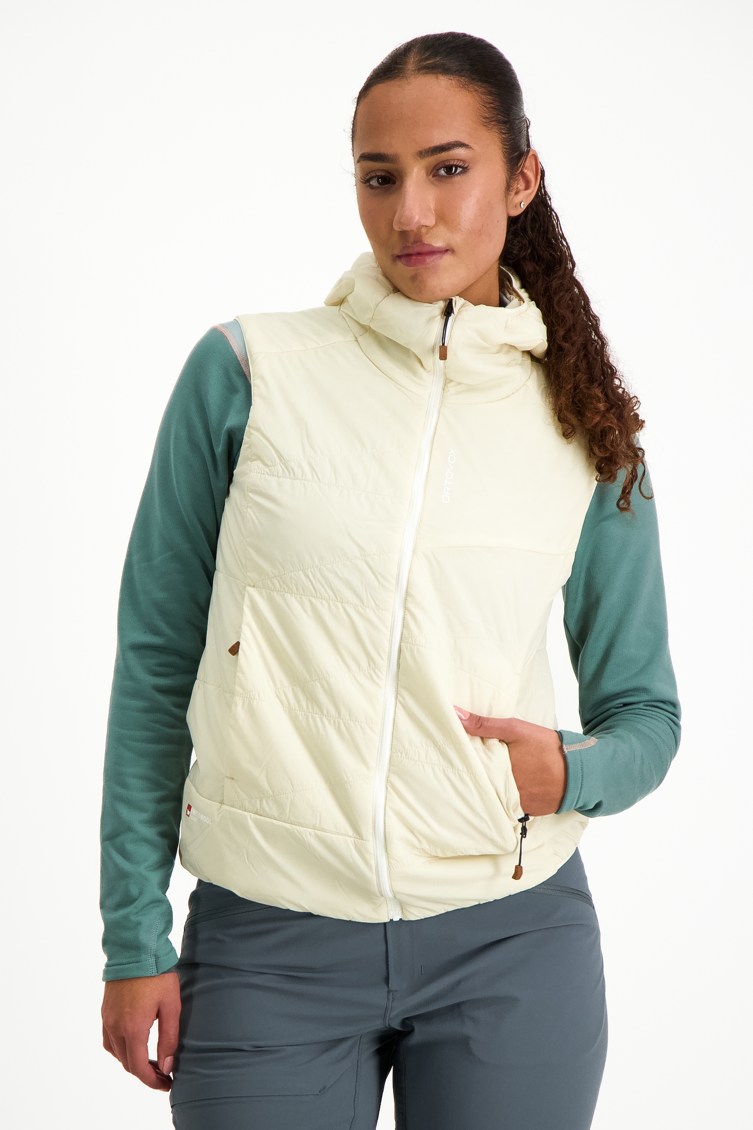Ortovox Swisswool Piz Duan Damen Gilet Weiss, Damen, Größe: S