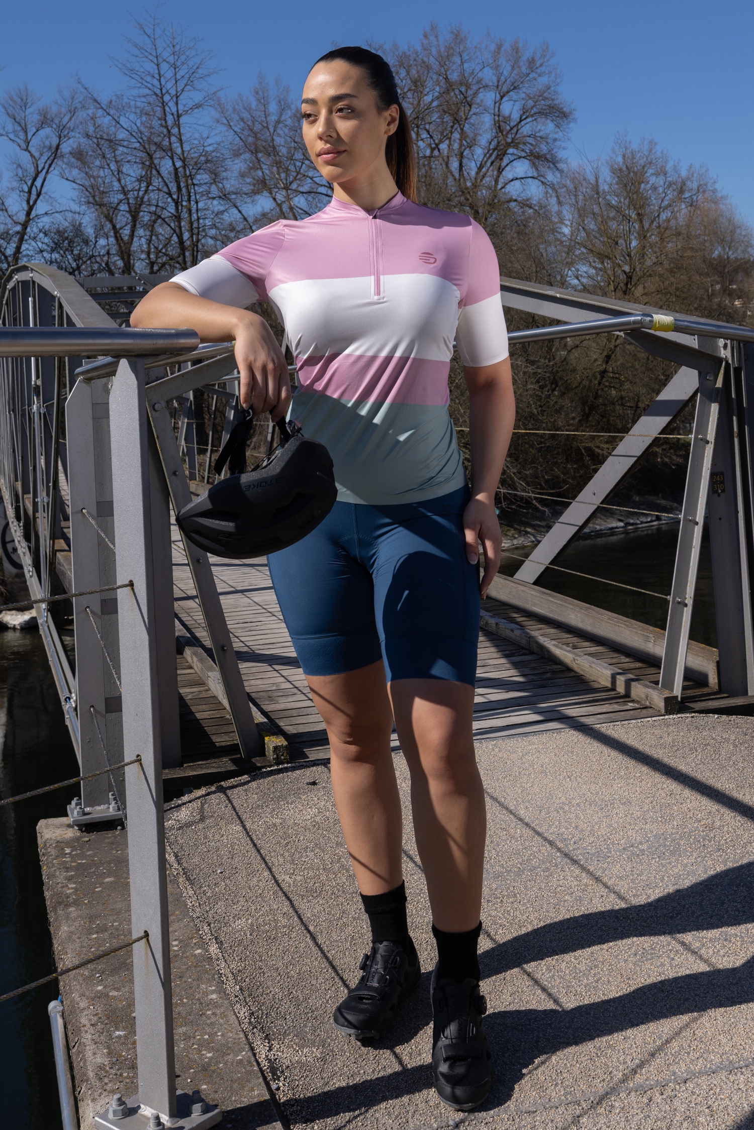 Stoke Randa Half-Zip Damen Biketrikot Rosa, Damen, Größe: L