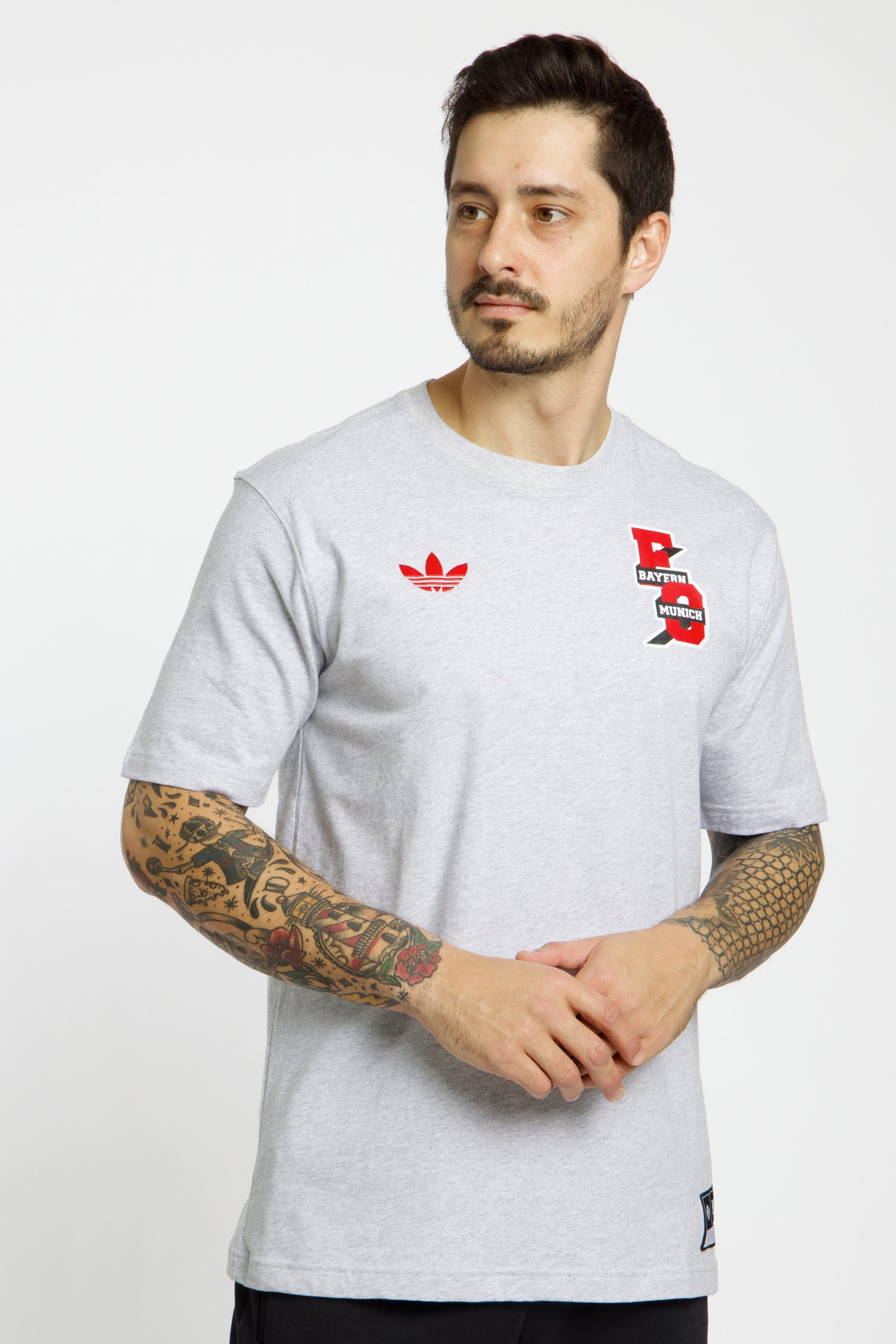 Image of adidas FC Bayern München VRCT Herren T-Shirt Grau, Herren, Größe: S
