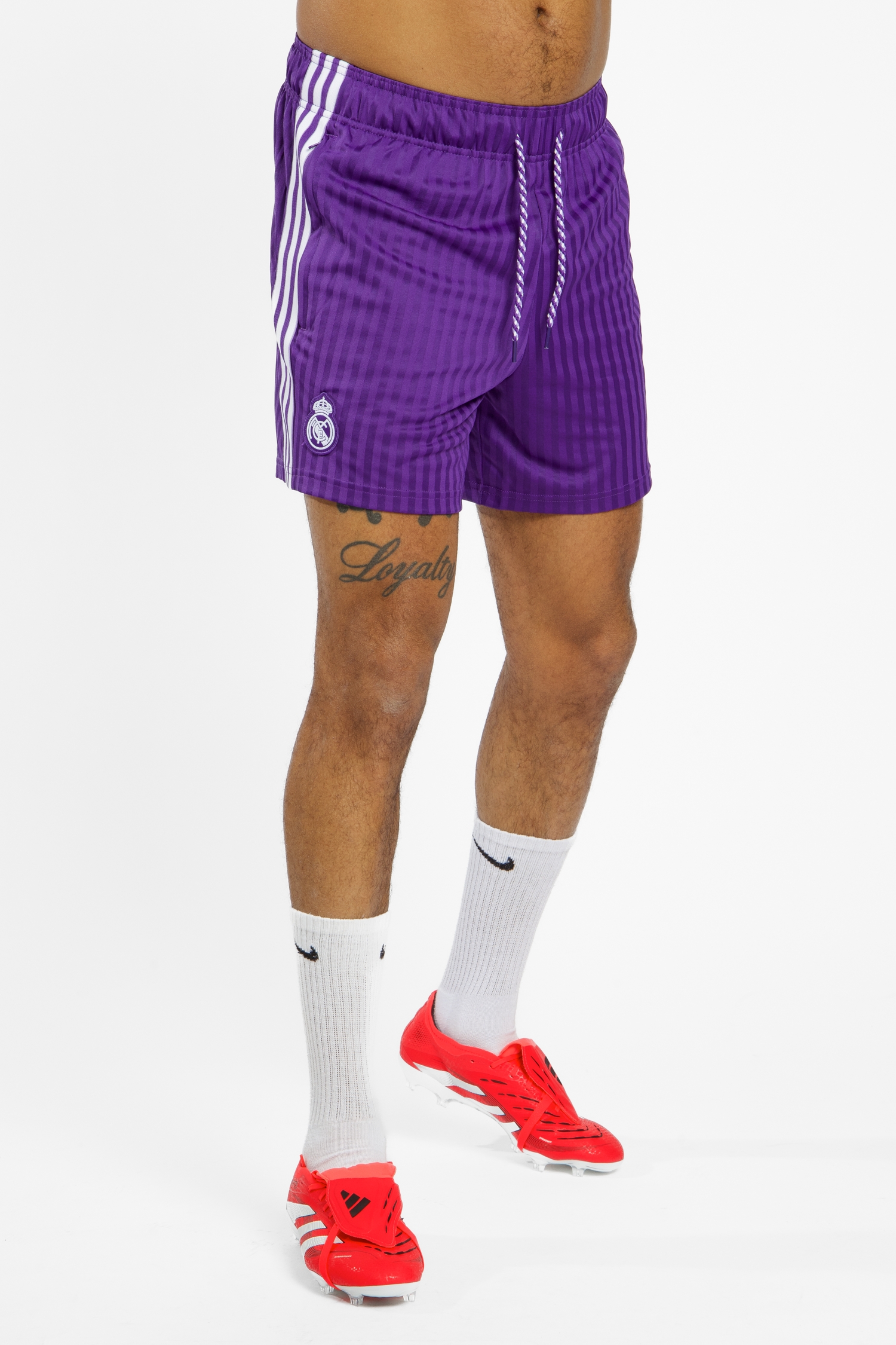Image of adidas Real Madrid Icon Herren Short Lila, Herren, Größe: S