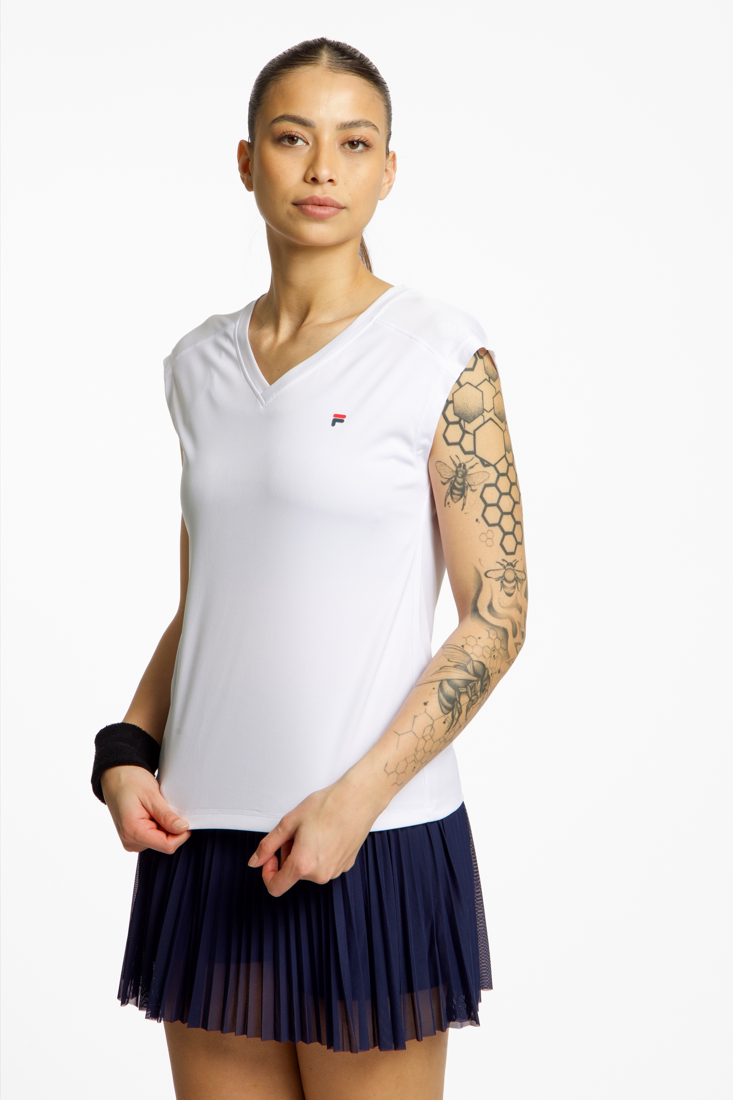 Image of FILA Maia Damen Tennisshirt Weiss, Damen, Größe: M
