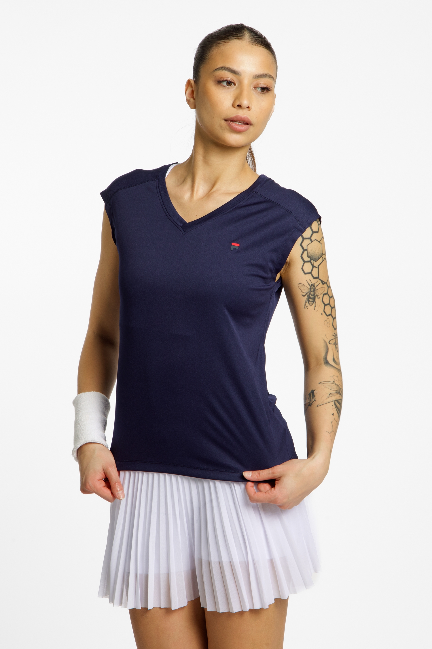 Image of FILA Maia Damen Tennisshirt Blau, Damen, Größe: S