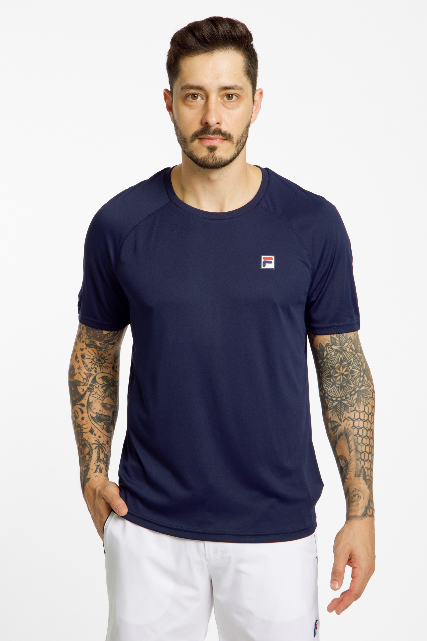 Image of FILA Holger Herren Tennisshirt Blau, Herren, Größe: L