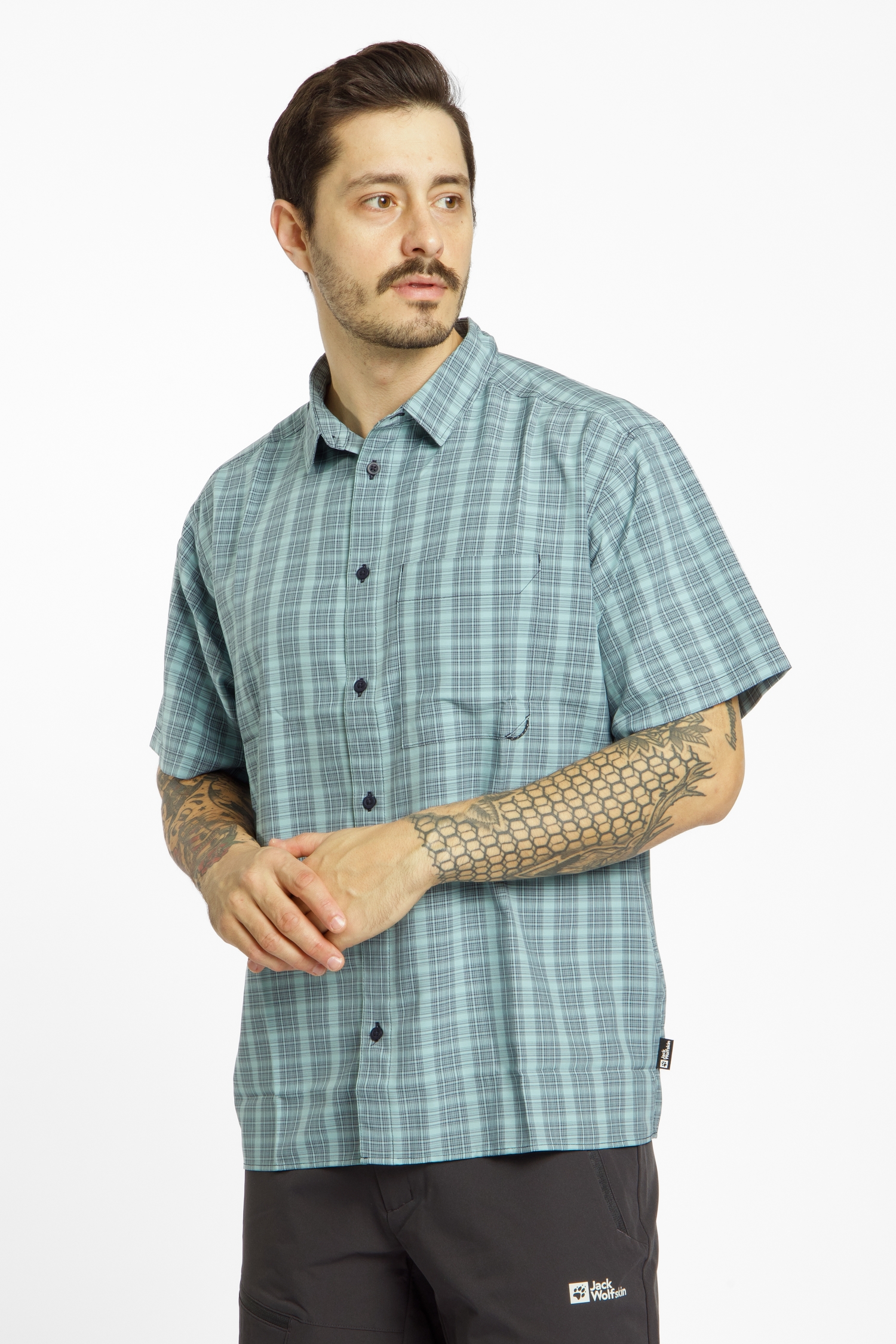 Image of Jack Wolfskin Meseta Herren Wanderhemd Blau, Herren, Größe: M