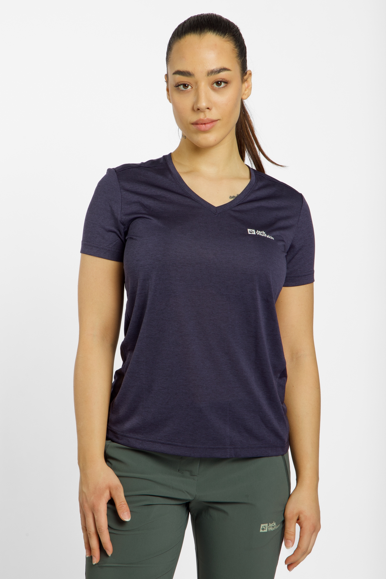 Image of Jack Wolfskin Crosstrail Damen T-Shirt Grau, Damen, Größe: L