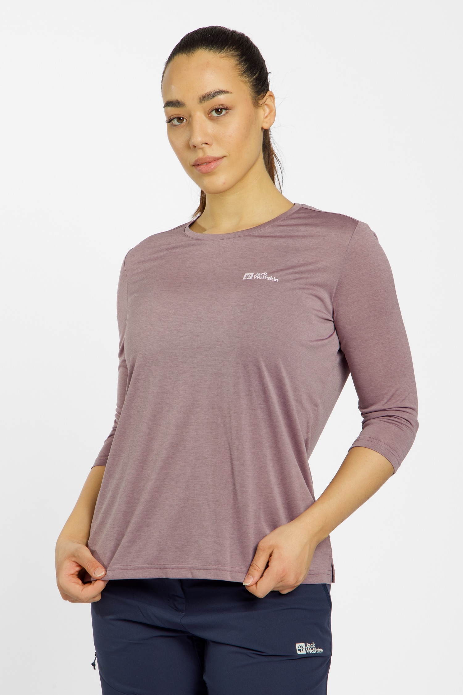 Image of Jack Wolfskin Crosstrail Damen 3/4 Sleeve Lila, Damen, Größe: S