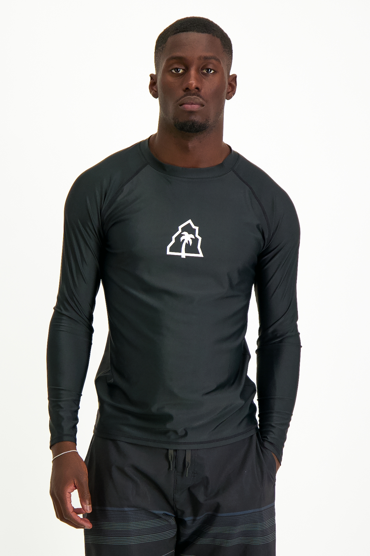 Image of BEACH MOUNTAIN 50+ Herren Lycra Shirt Schwarz, Herren, Größe: L