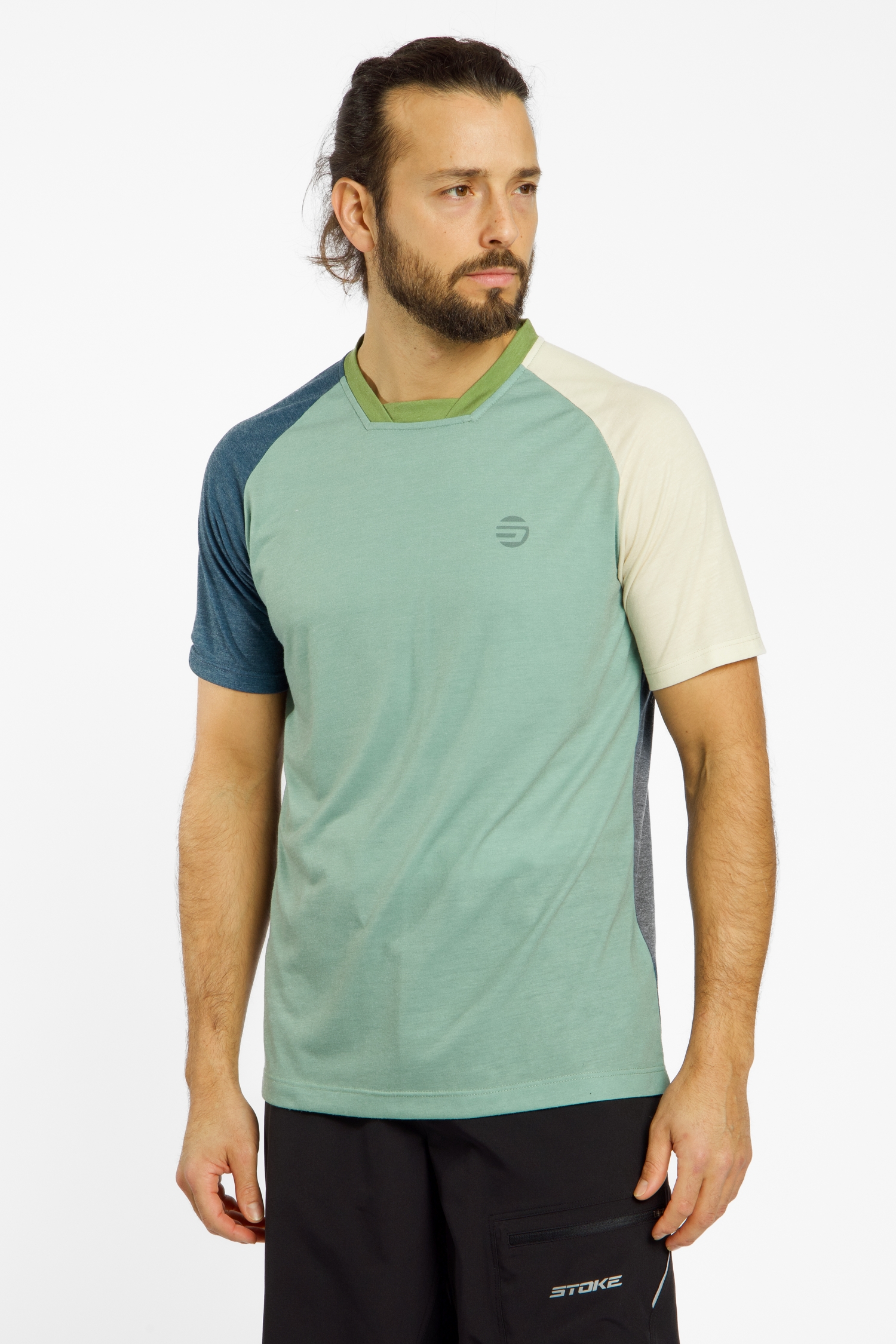Stoke Oregan MTB Herren Biketrikot Grün, Herren, Größe: S