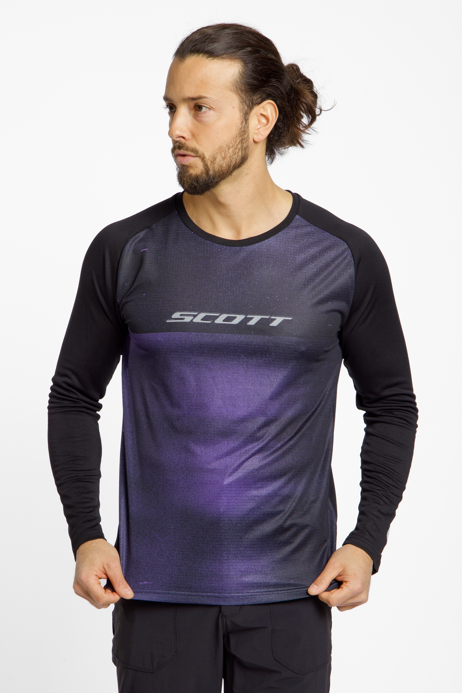 Image of SCOTT Trail Tuned LS Herren Biketrikot Lila, Herren, Größe: XL