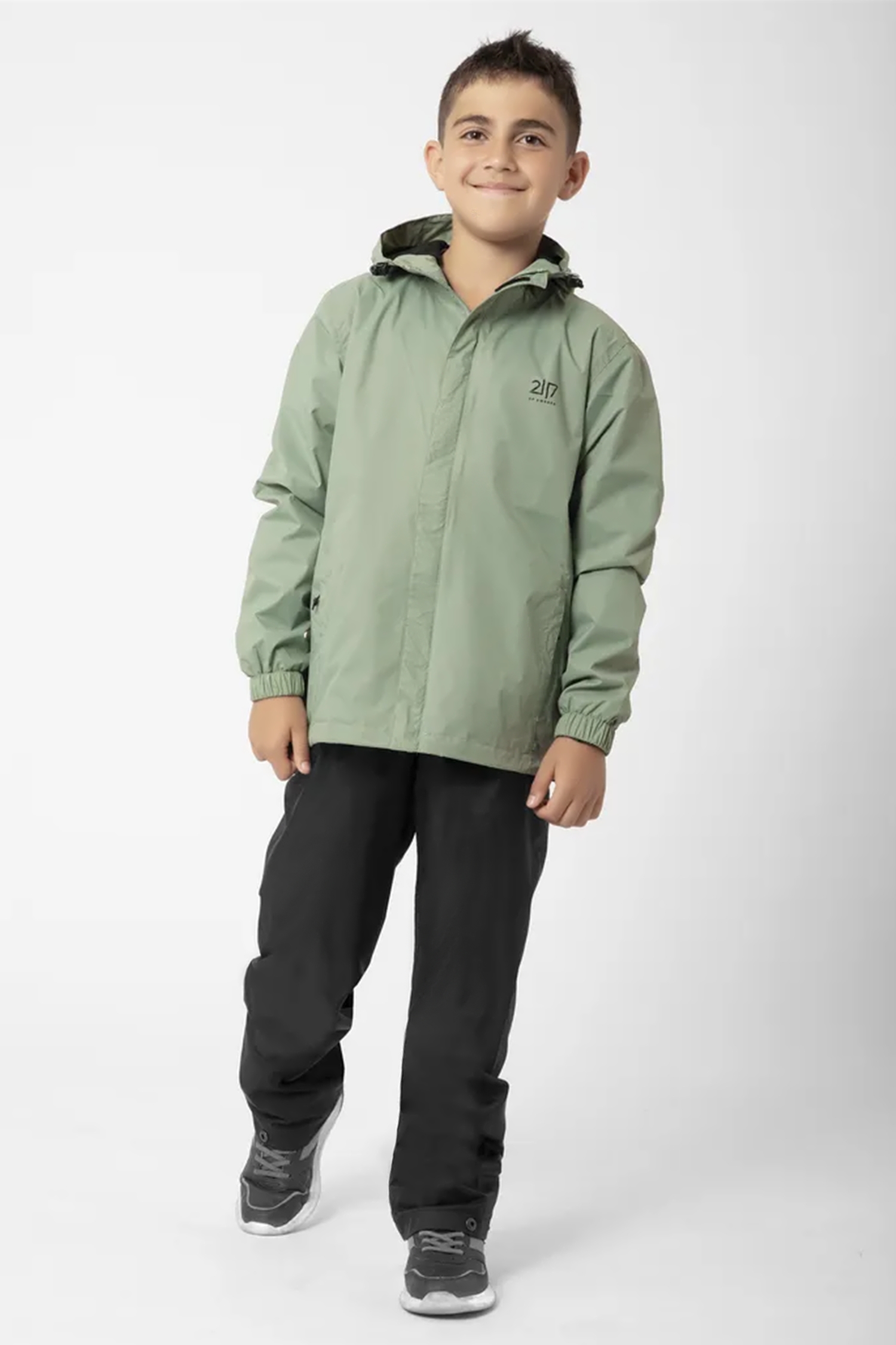 Image of 2117 OF SWEDEN Viskafors Kinder Regenjacke Grün, , Größe: 140