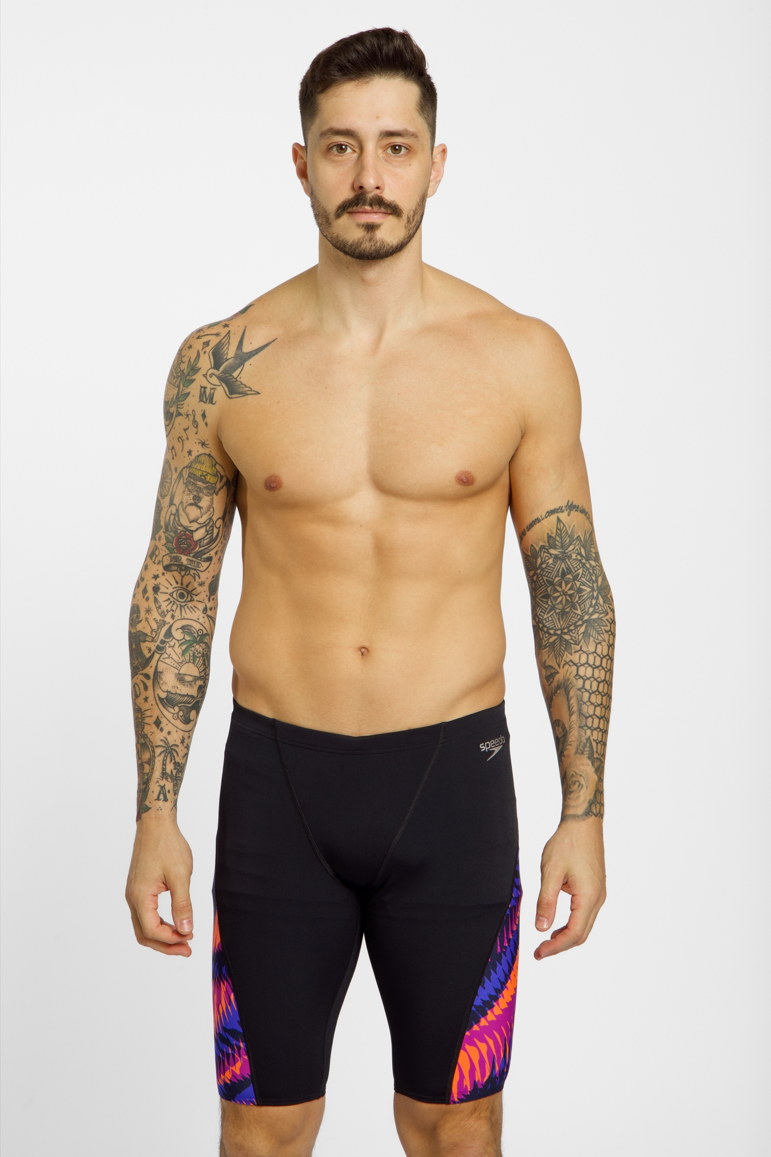 speedo Digital V-Cut Jammer Herren Badehose Schwarz, Herren, Größe: 46