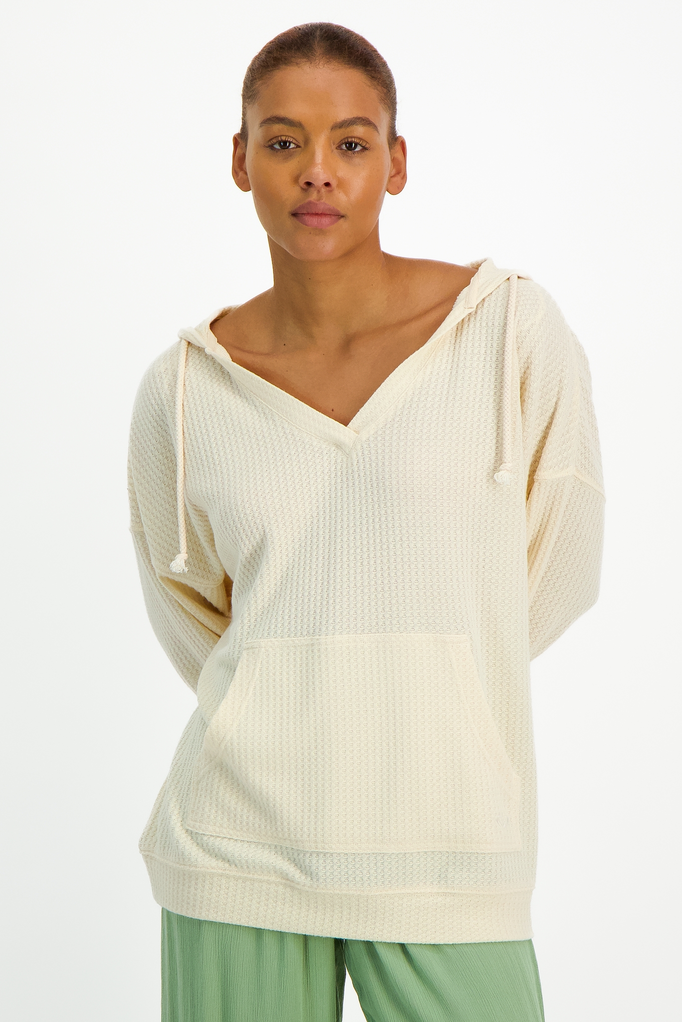 Image of Roxy Ocean Drive Damen Hoodie Beige, Damen, Größe: S