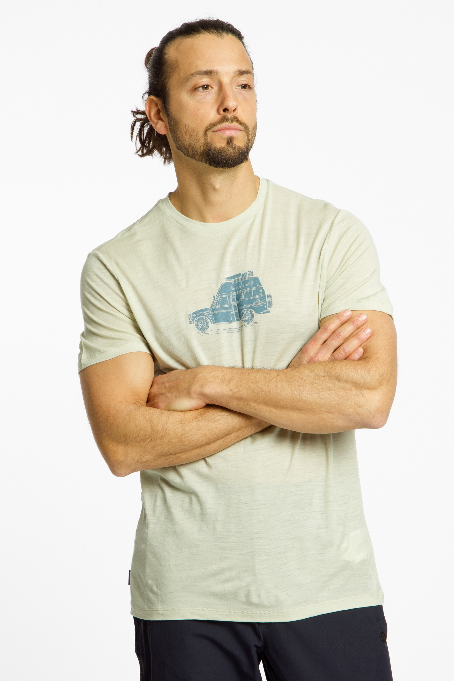 Image of icebreaker Merino 150 Tech Lite Cozy Camper Herren T-Shirt Grün, Herren, Größe: XL