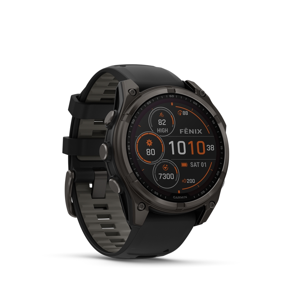 GARMIN fenix® 8 47 mm Solar Sapphire Sportuhr Grau, Herren, Größe: 0
