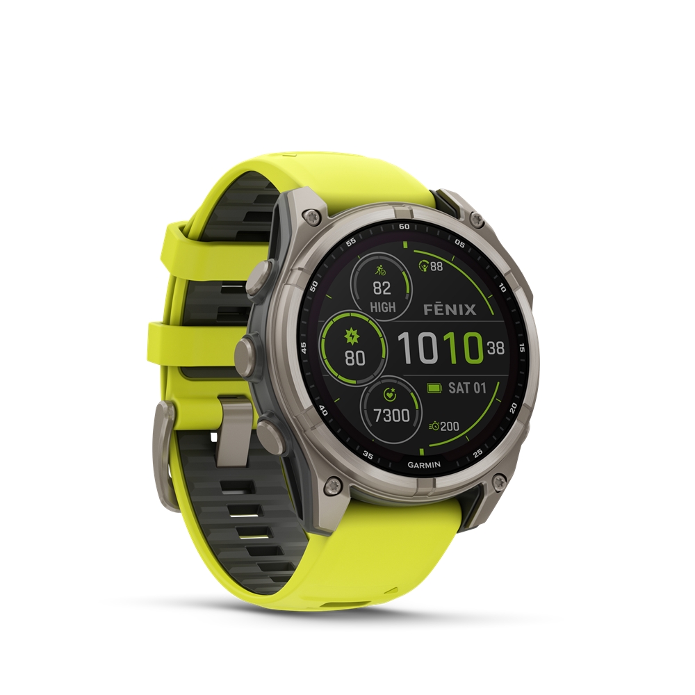 GARMIN fenix® 8 47 mm Solar Sapphire Sportuhr Gelb, Herren, Größe: 0