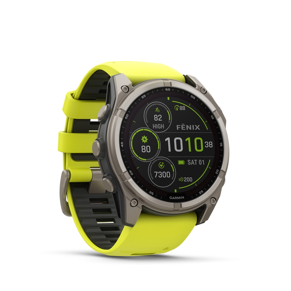 GARMIN fenix® 8 51 mm Solar Sapphire Sportuhr Gelb, Herren, Größe: 0