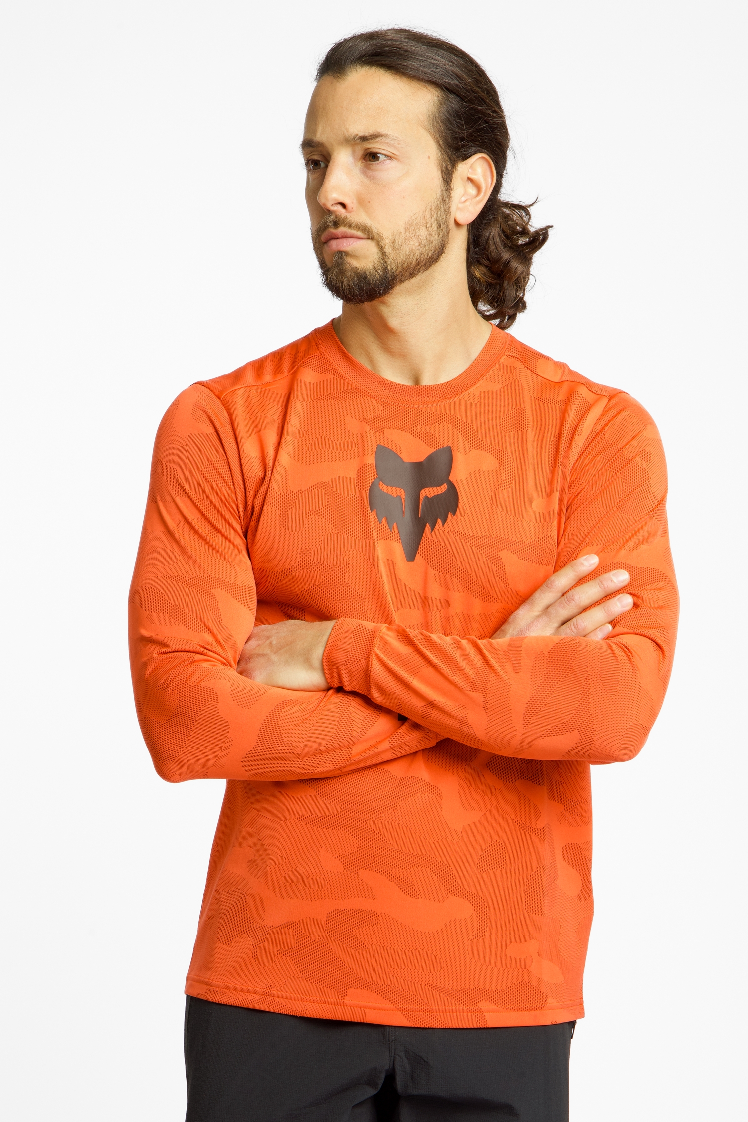 Image of FOX Ranger Tru Dri LS Herren Biketrikot Orange, Herren, Größe: S