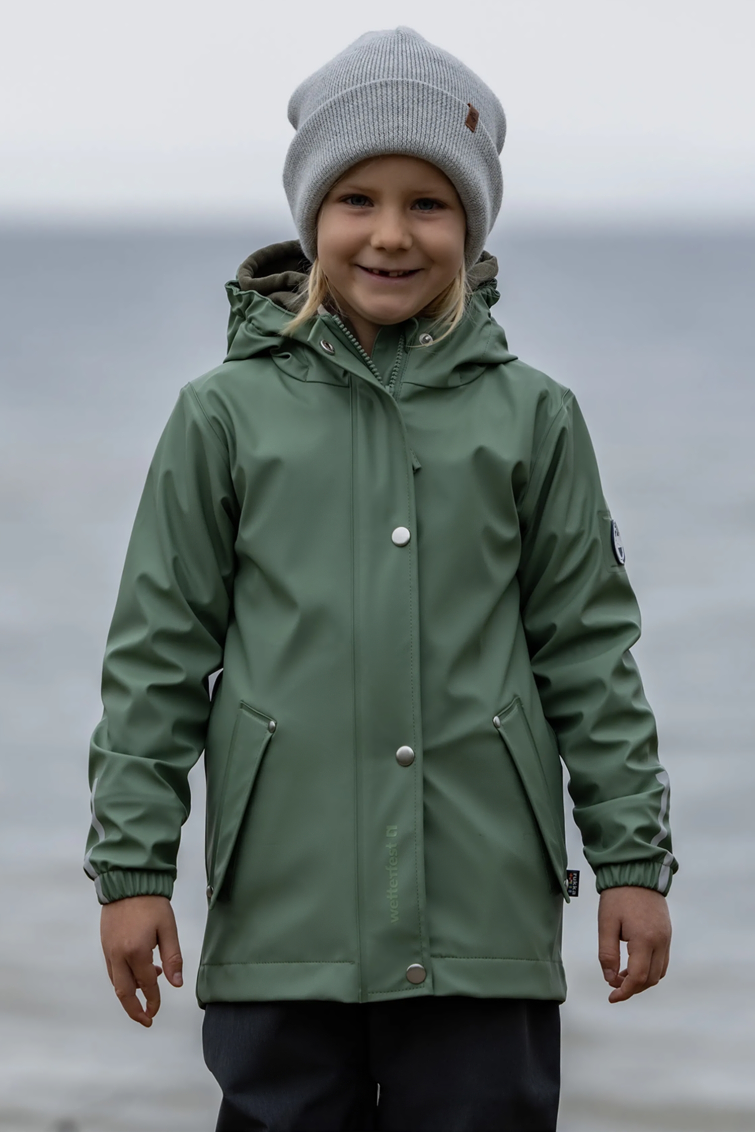 Image of RUKKA Jem Kinder Regenjacke Grün, , Größe: 140