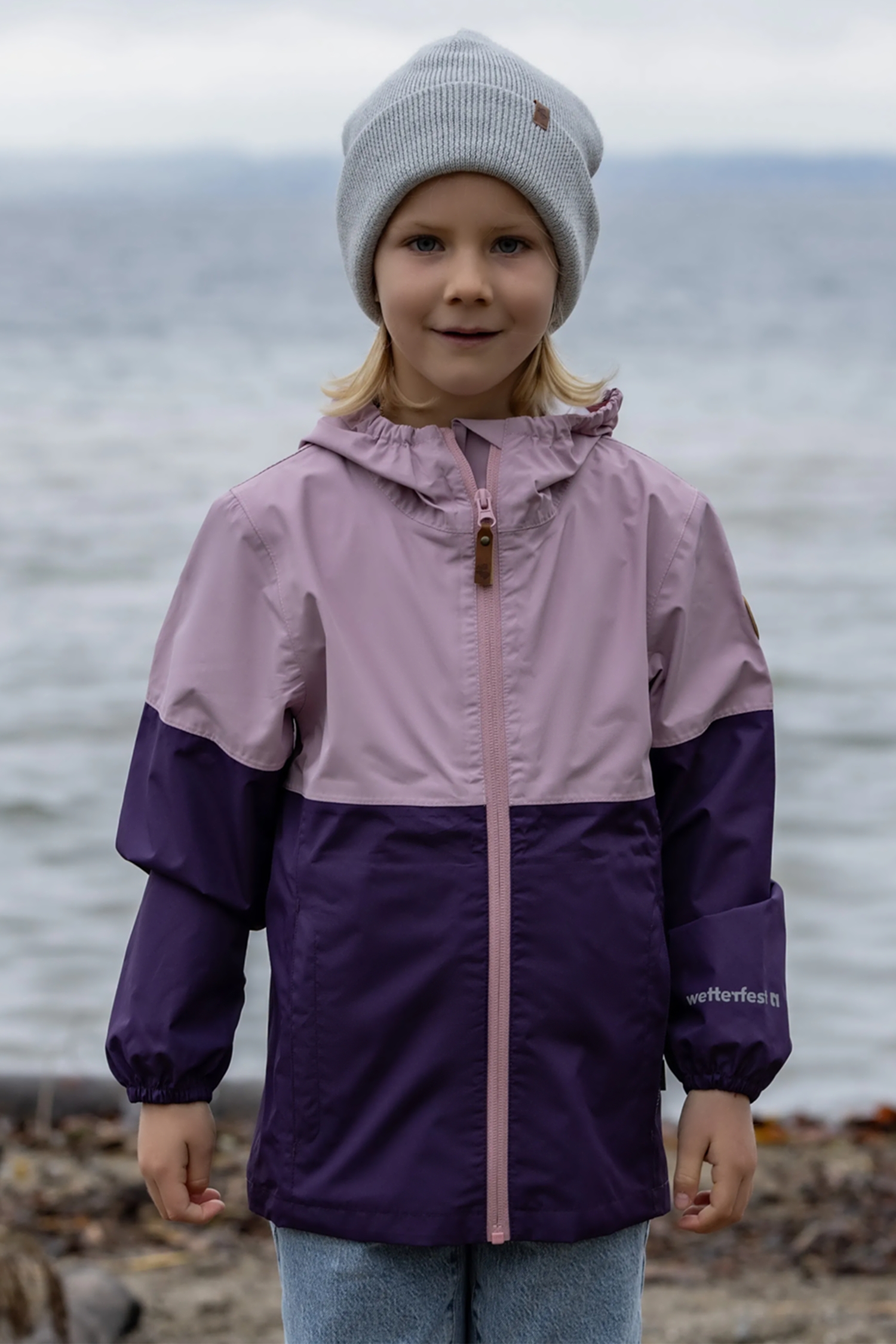 RUKKA Travellight Kinder Regenjacke Lila, , Größe: 152