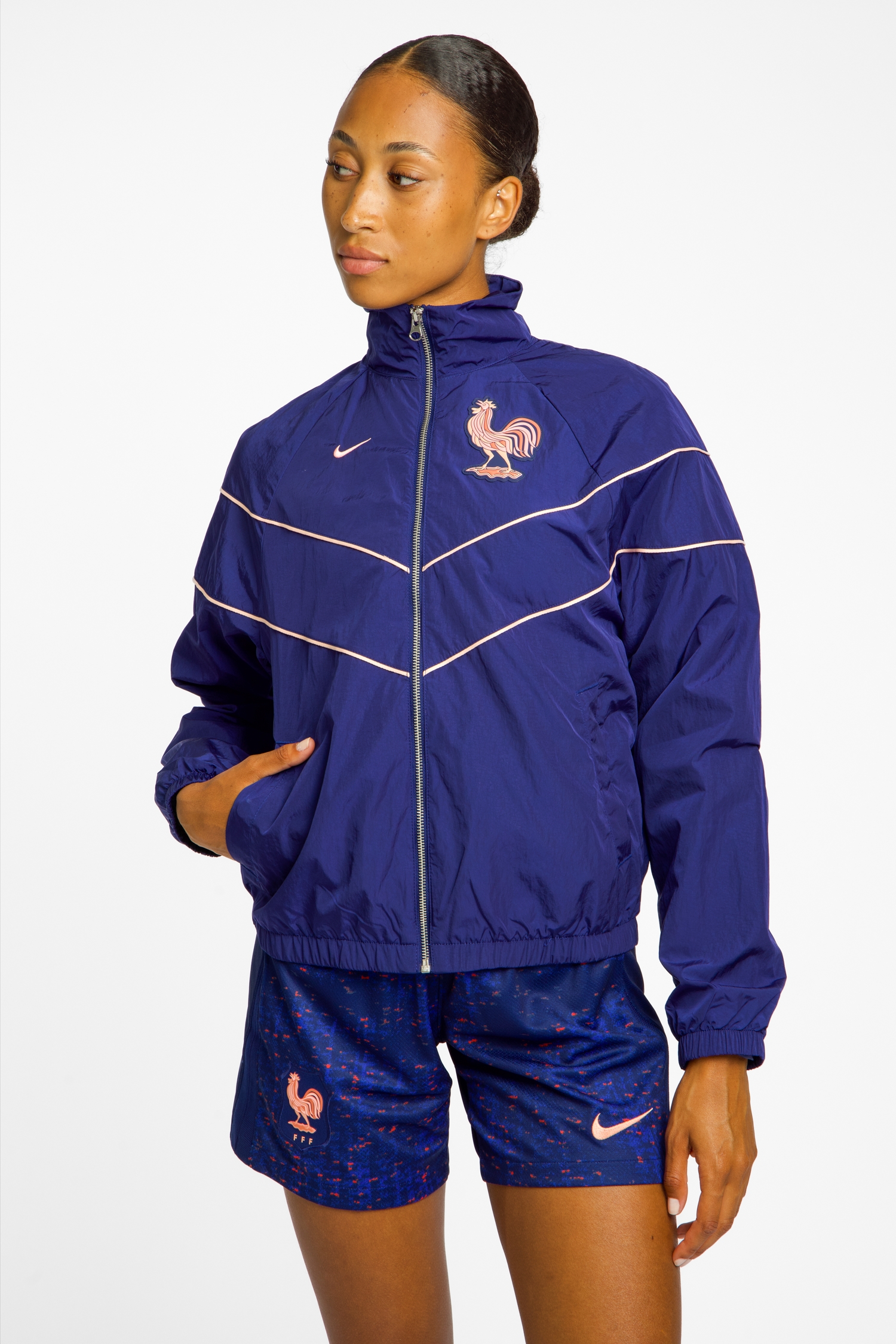 Image of Nike Frankreich Windrunner Damen Trainingsjacke Blau, Damen, Größe: M