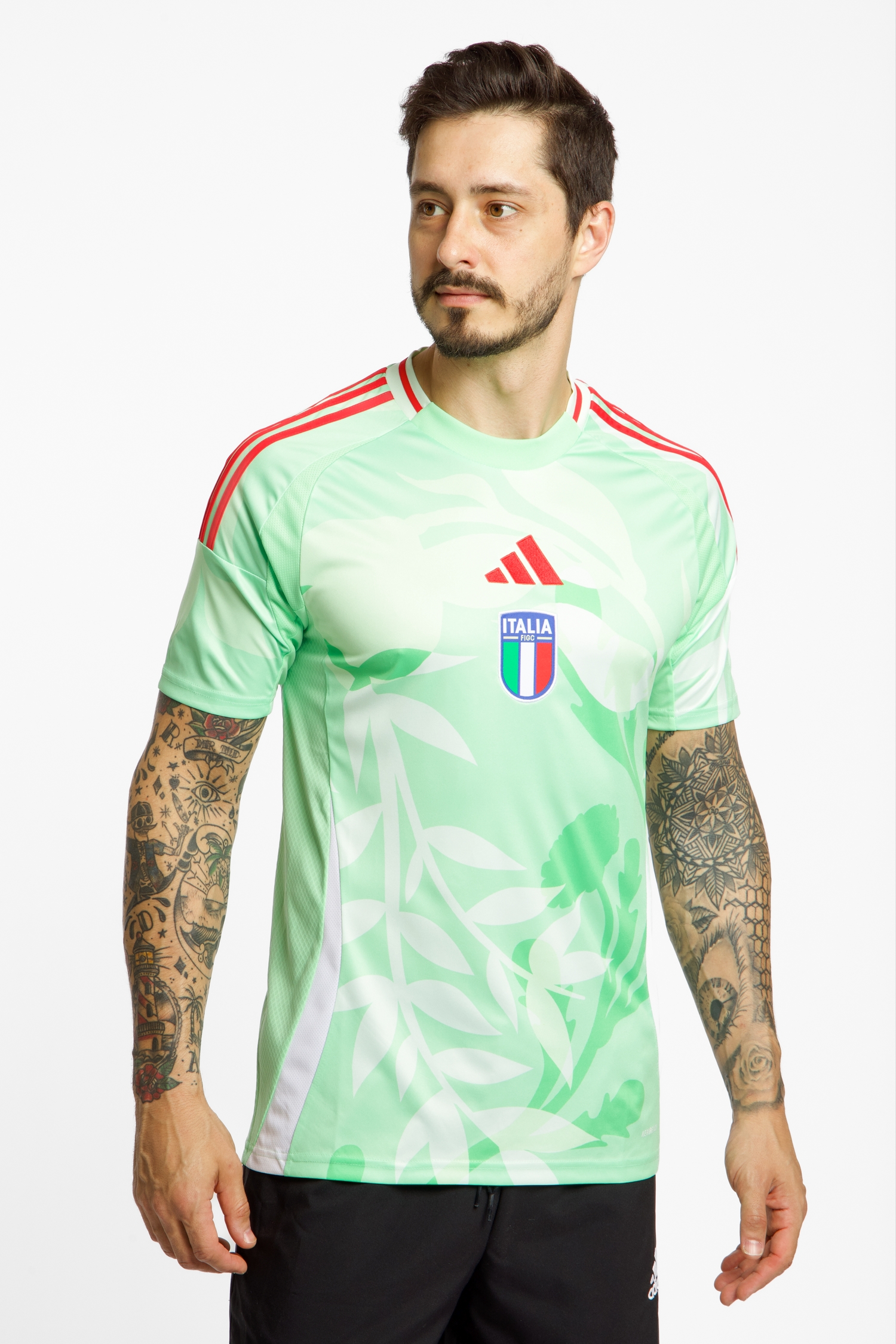 Image of adidas Italien Away Replica Herren Fussballtrikot Frauen EM 2025 Grün, Herren, Größe: M