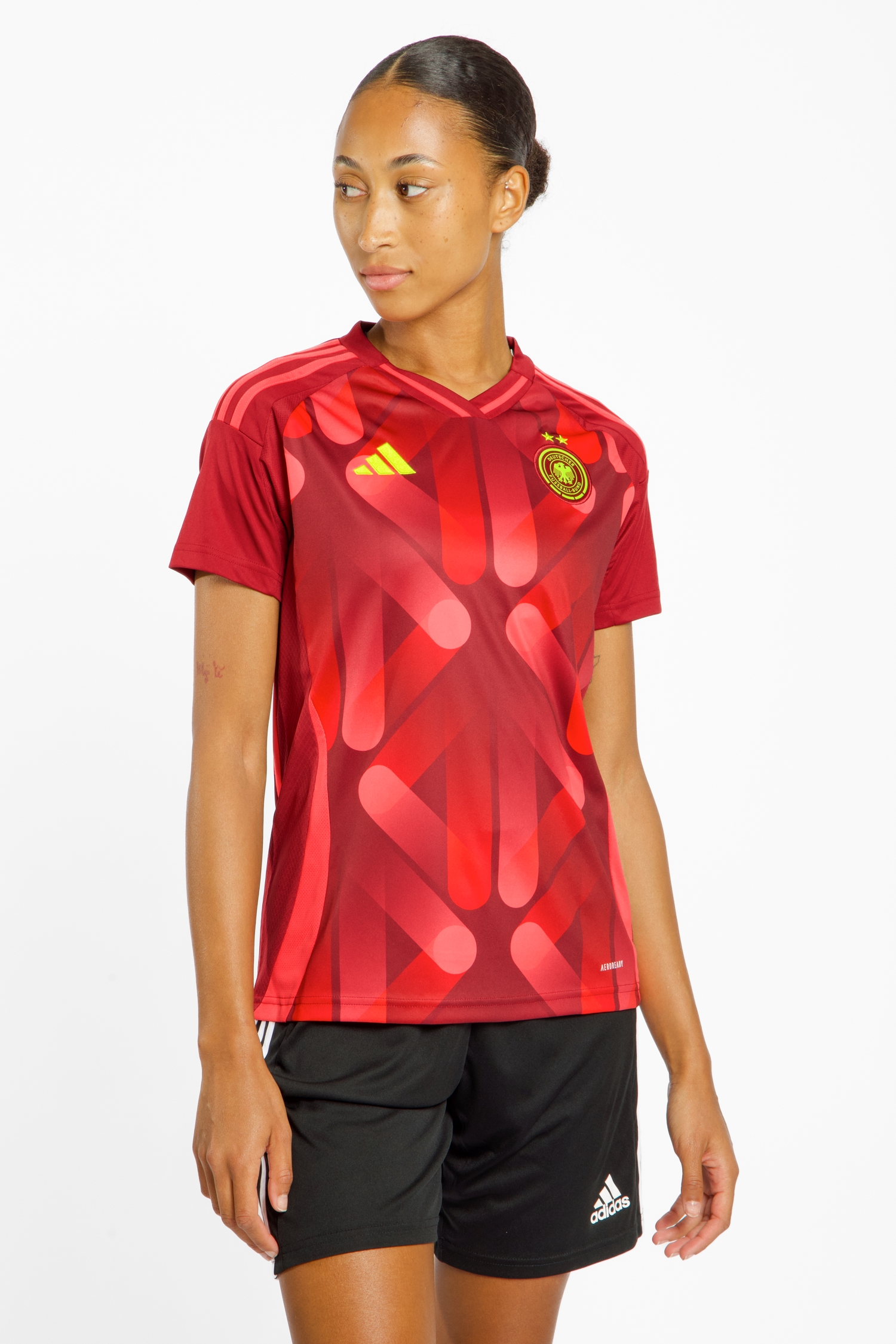 Image of adidas Deutschland Away Replica Damen Fussballtrikot Frauen EM 2025 Rot, Damen, Größe: L