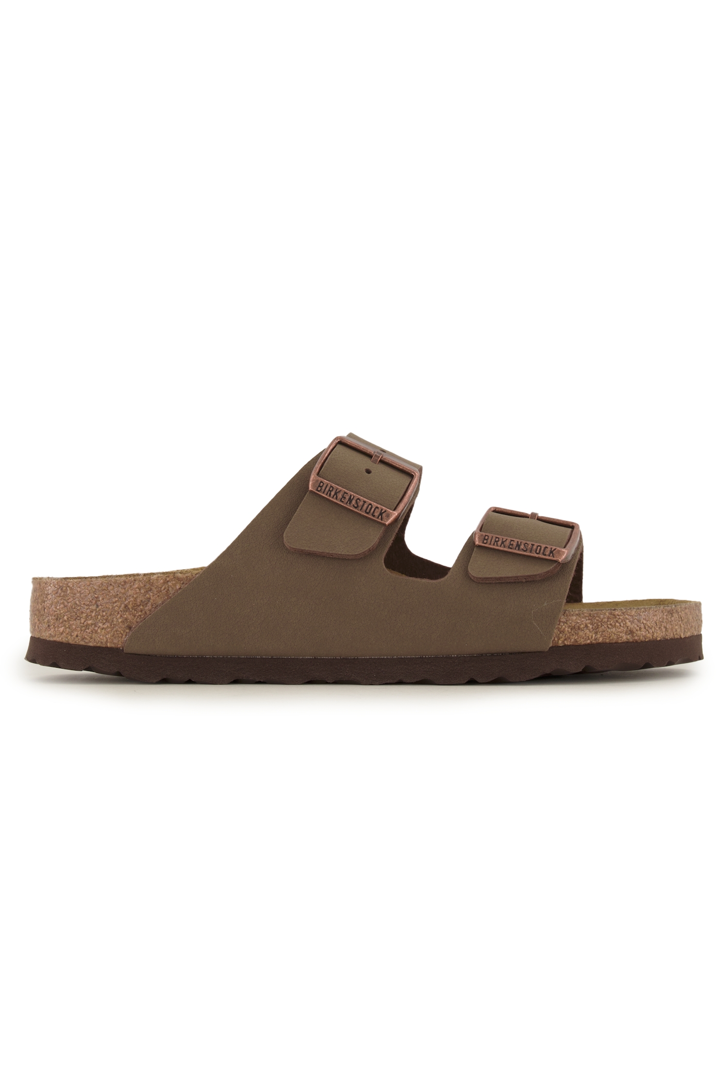 Image of Birkenstock Arizona Birko-Flor® Nubuk Narrow Fit Damen Slipper Braun, Damen, Größe: 36