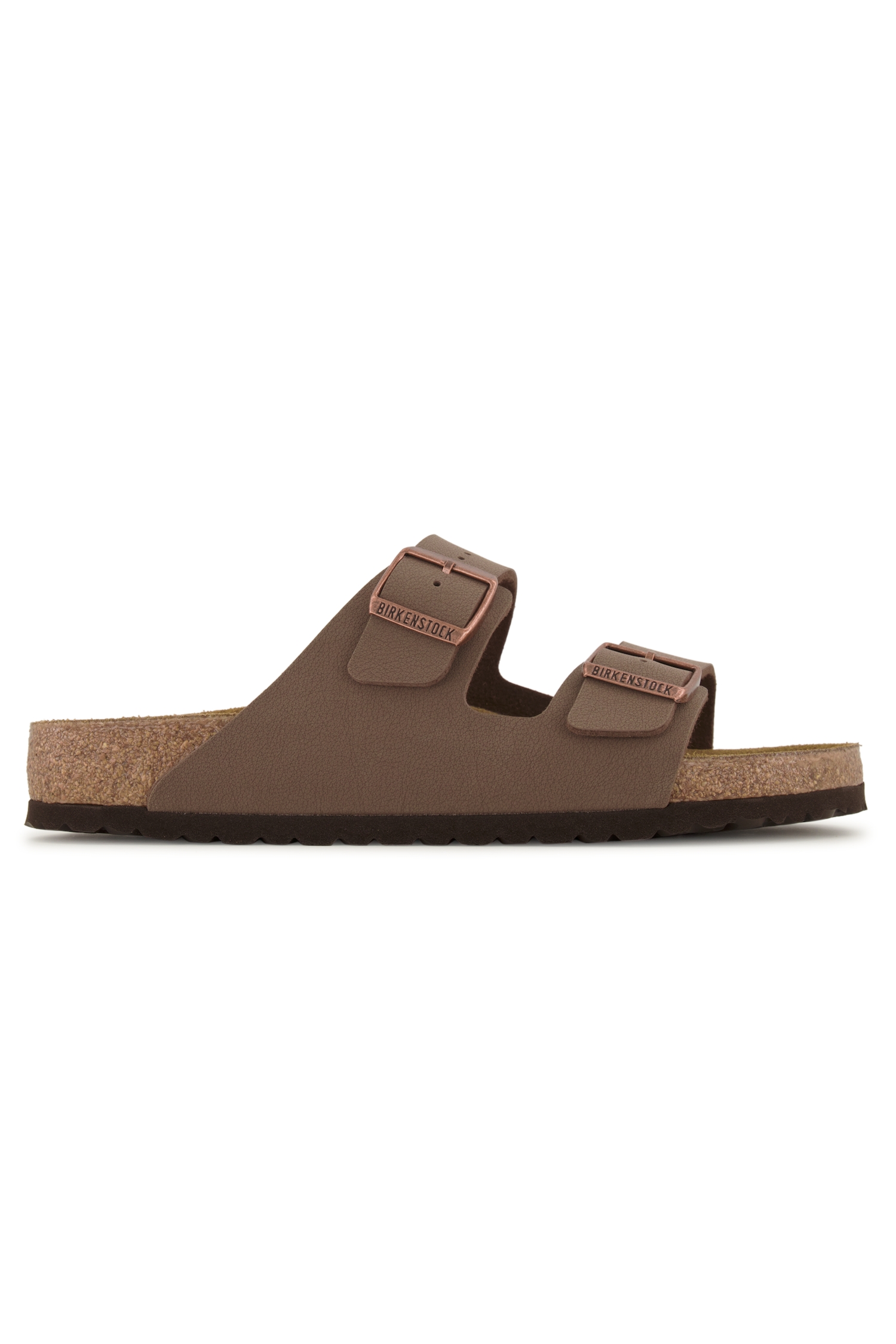 Image of Birkenstock Arizona Birko-Flor® Nubuk Regular Fit Herren Slipper Braun, Herren, Größe: 43