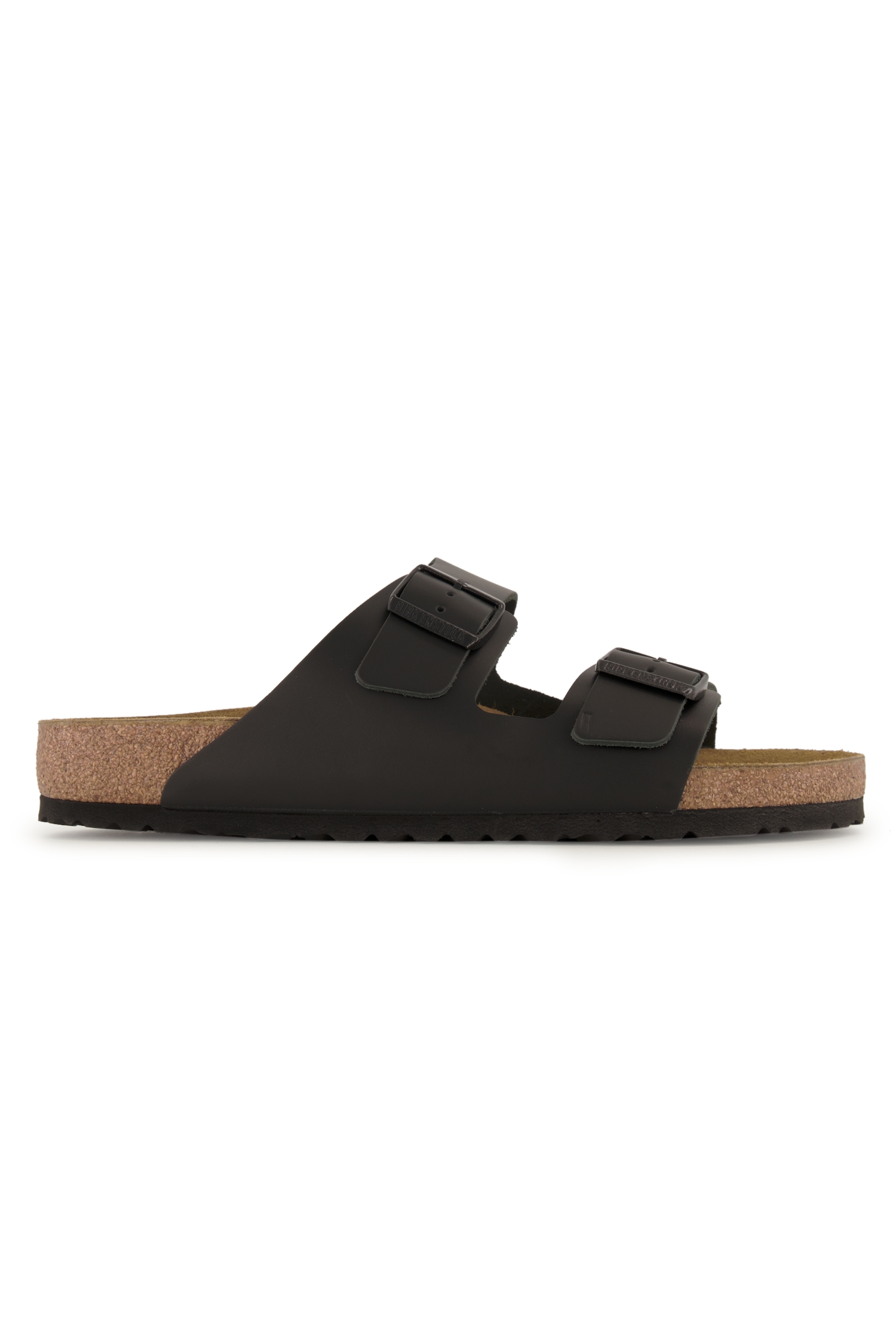 Image of Birkenstock Arizona Natural Leather Regular Fit Herren Slipper Schwarz, Herren, Größe: 40