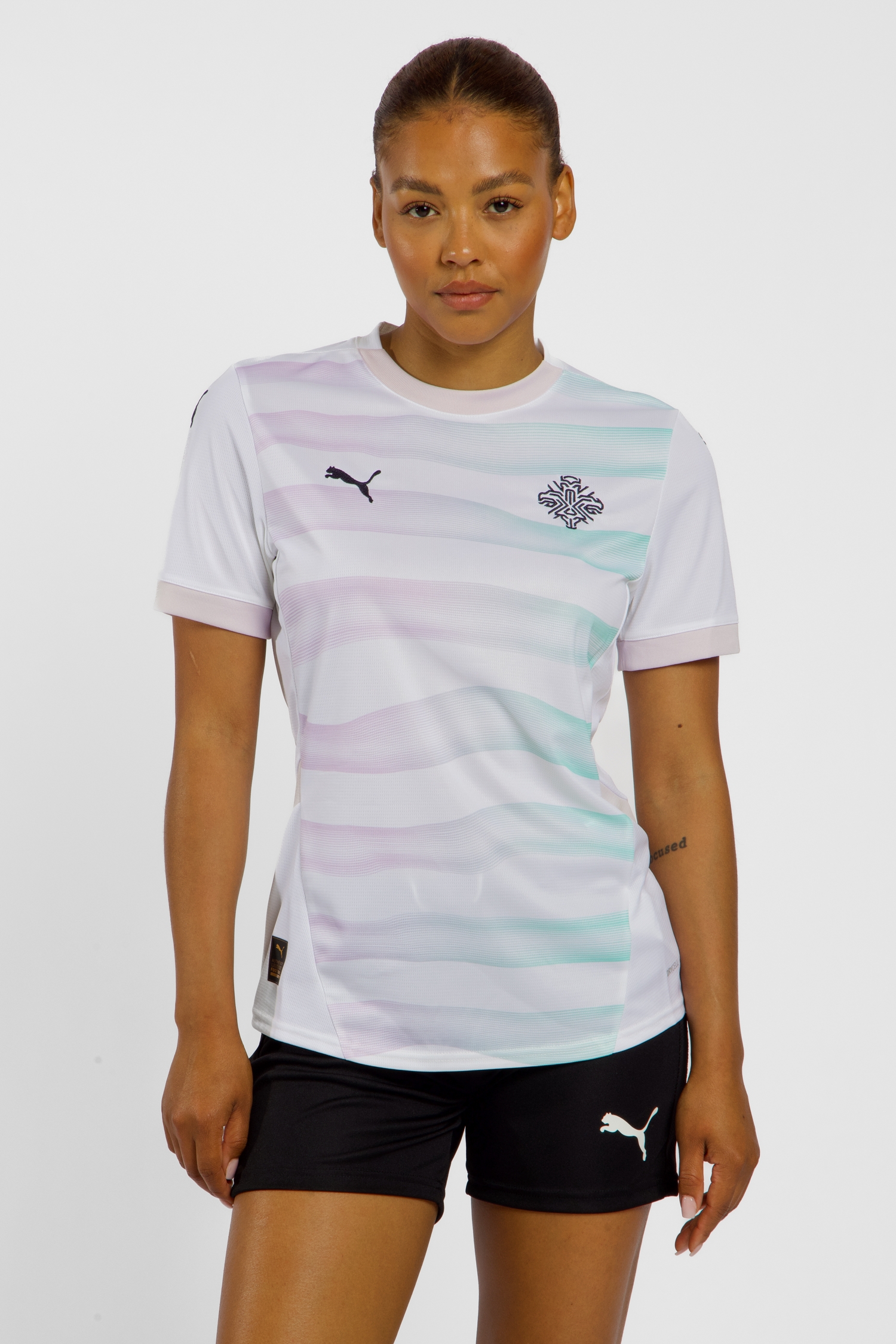 Image of PUMA Island Away Replica Damen Fussballtrikot Frauen EM 2025 Blau, Damen, Größe: XS