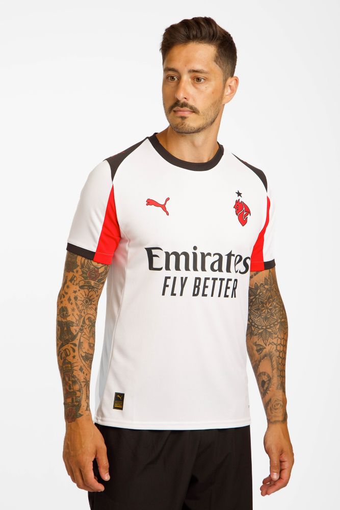 Image of PUMA AC Milan Away Replica Herren Fussballtrikot 25/26 Weiss, Herren, Größe: M