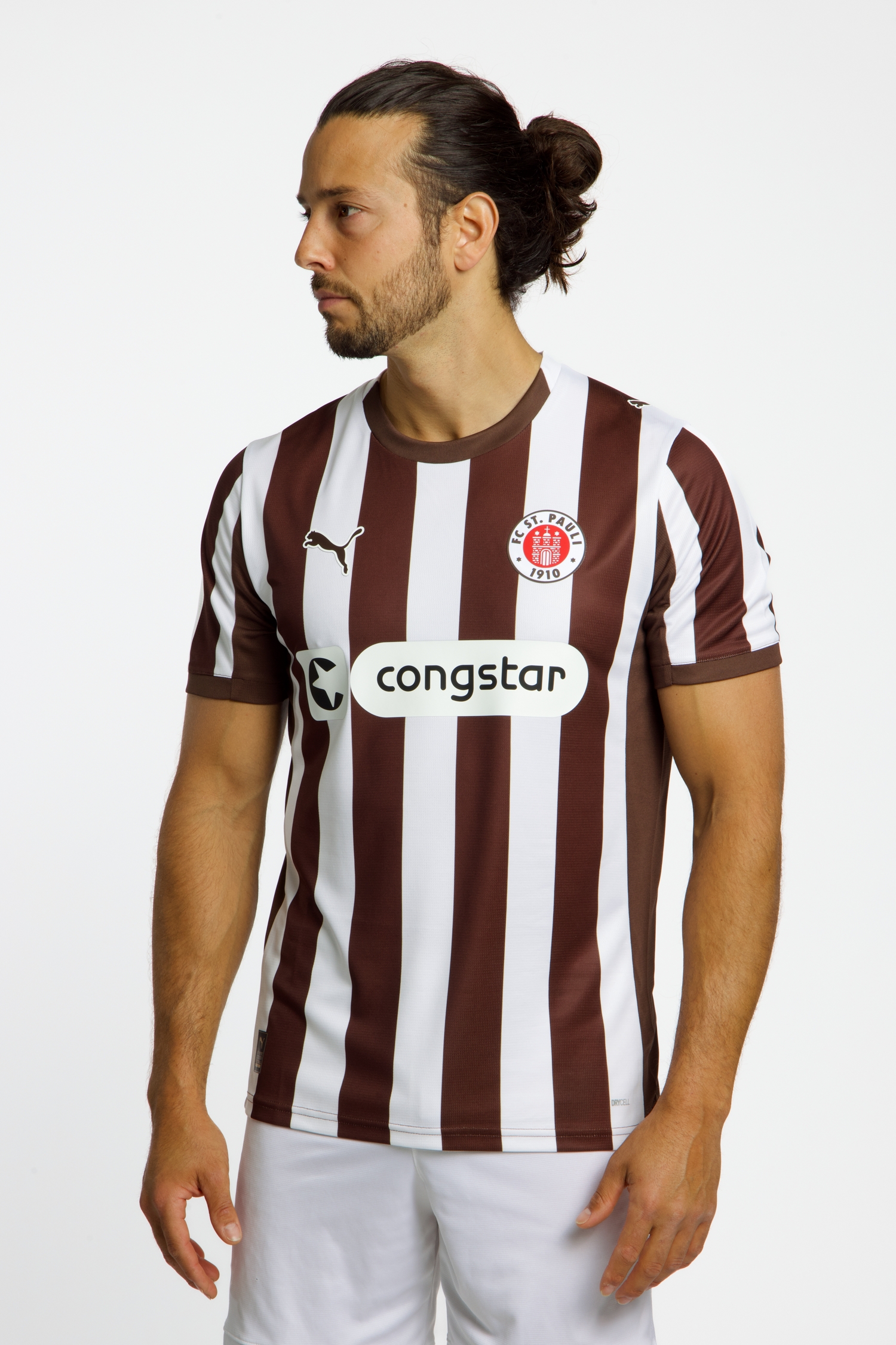Image of PUMA FC St. Pauli Home Replica Herren Fussballtrikot 25/26 Braun, Herren, Größe: M