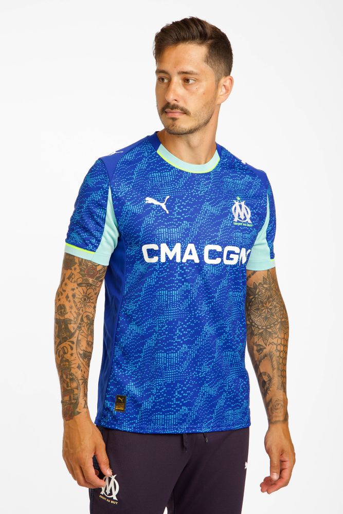 Image of PUMA Olympique Marseille 3rd Replica Herren Fussballtrikot 25/26 Blau, Herren, Größe: L
