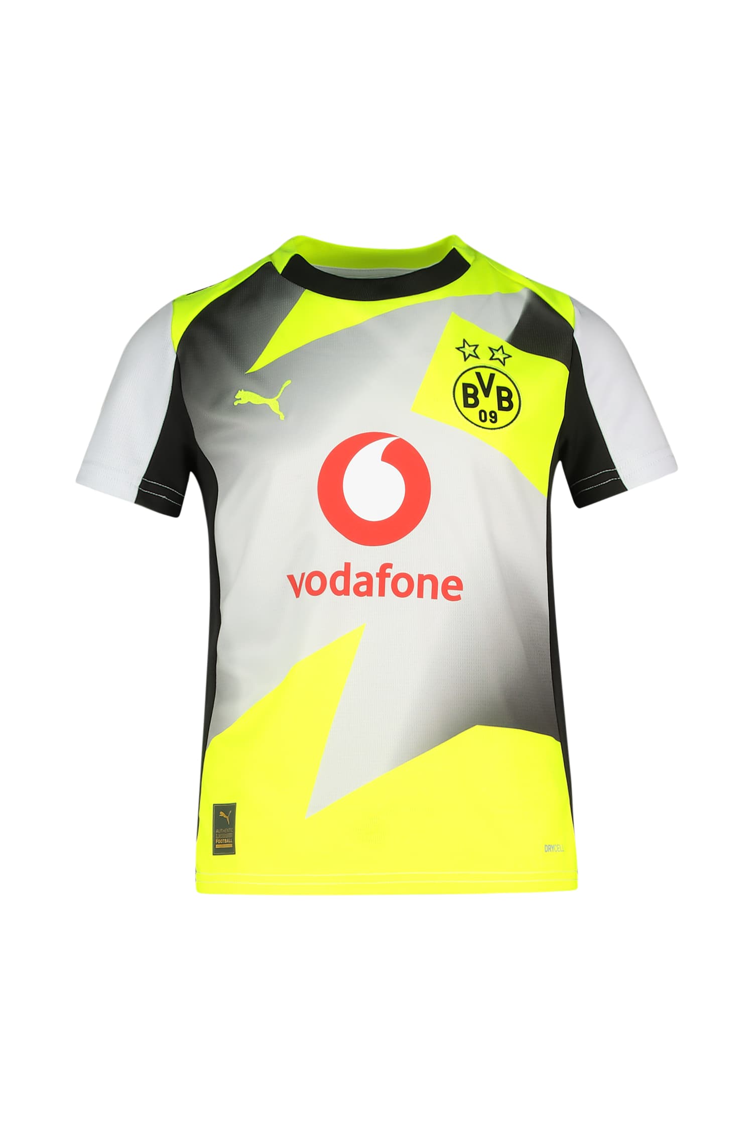 Image of PUMA Borussia Dortmund Away Replica Kinder Fussballtrikot 25/26 Silber, , Größe: 128