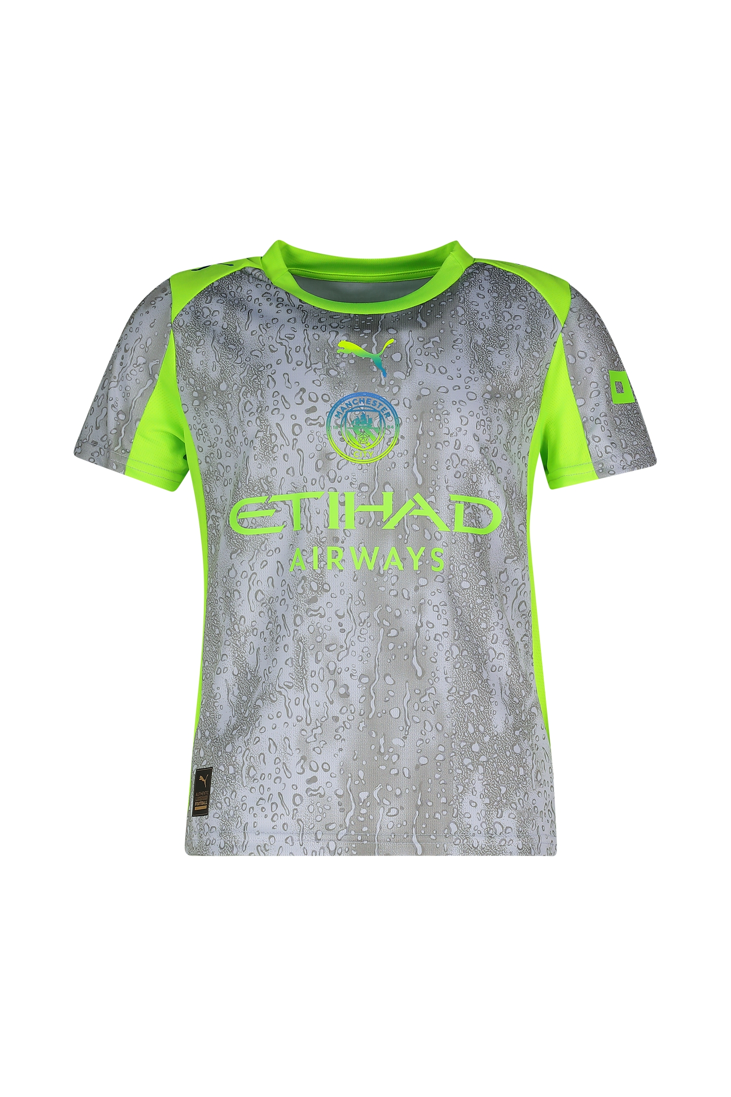 Image of PUMA Manchester City 3rd Replica Kinder Fussballtrikot 25/26 Grün, , Größe: 128