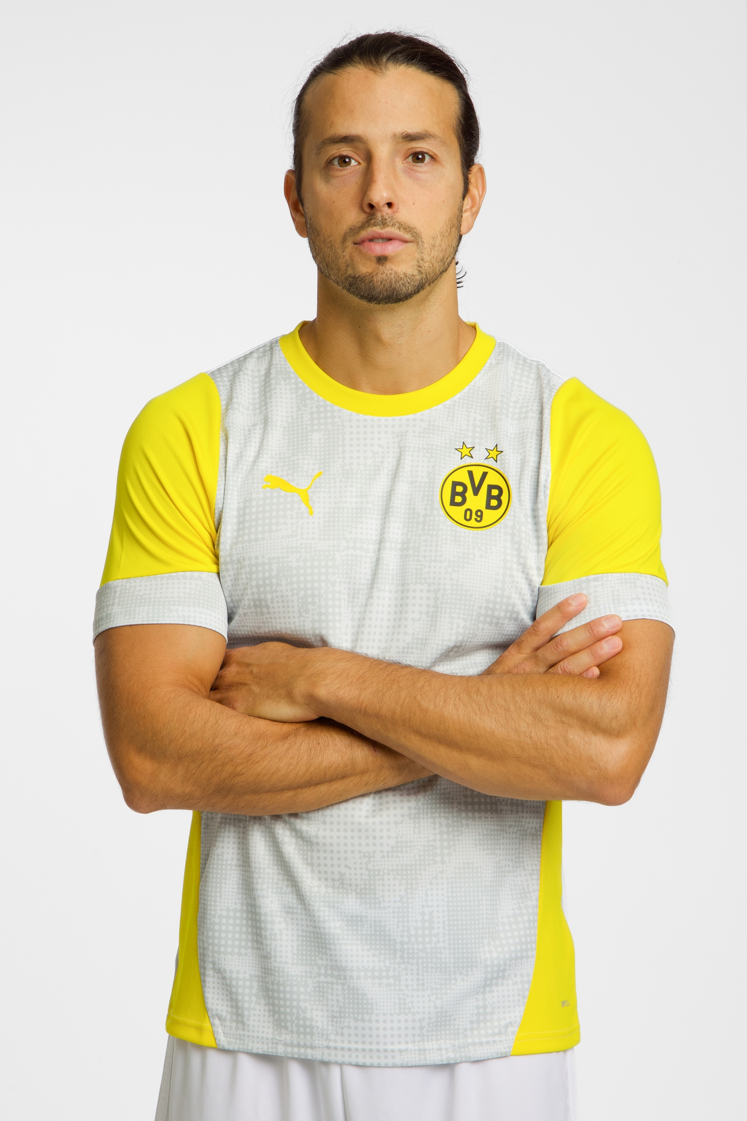 Image of PUMA Borussia Dortmund Training Herren T-Shirt 25/26 Silber, Herren, Größe: L